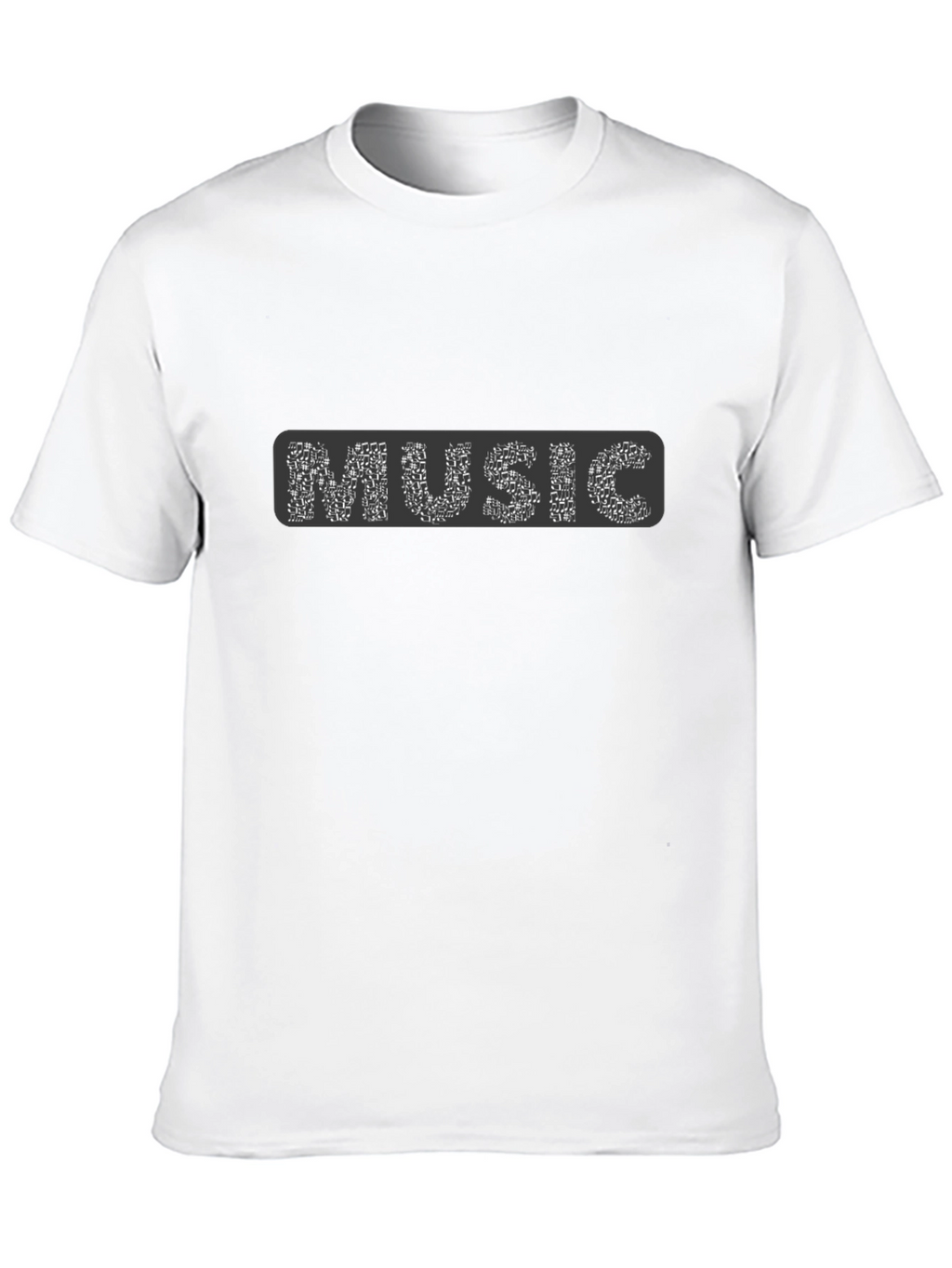 Music Notes Graphic Black T-Shirt