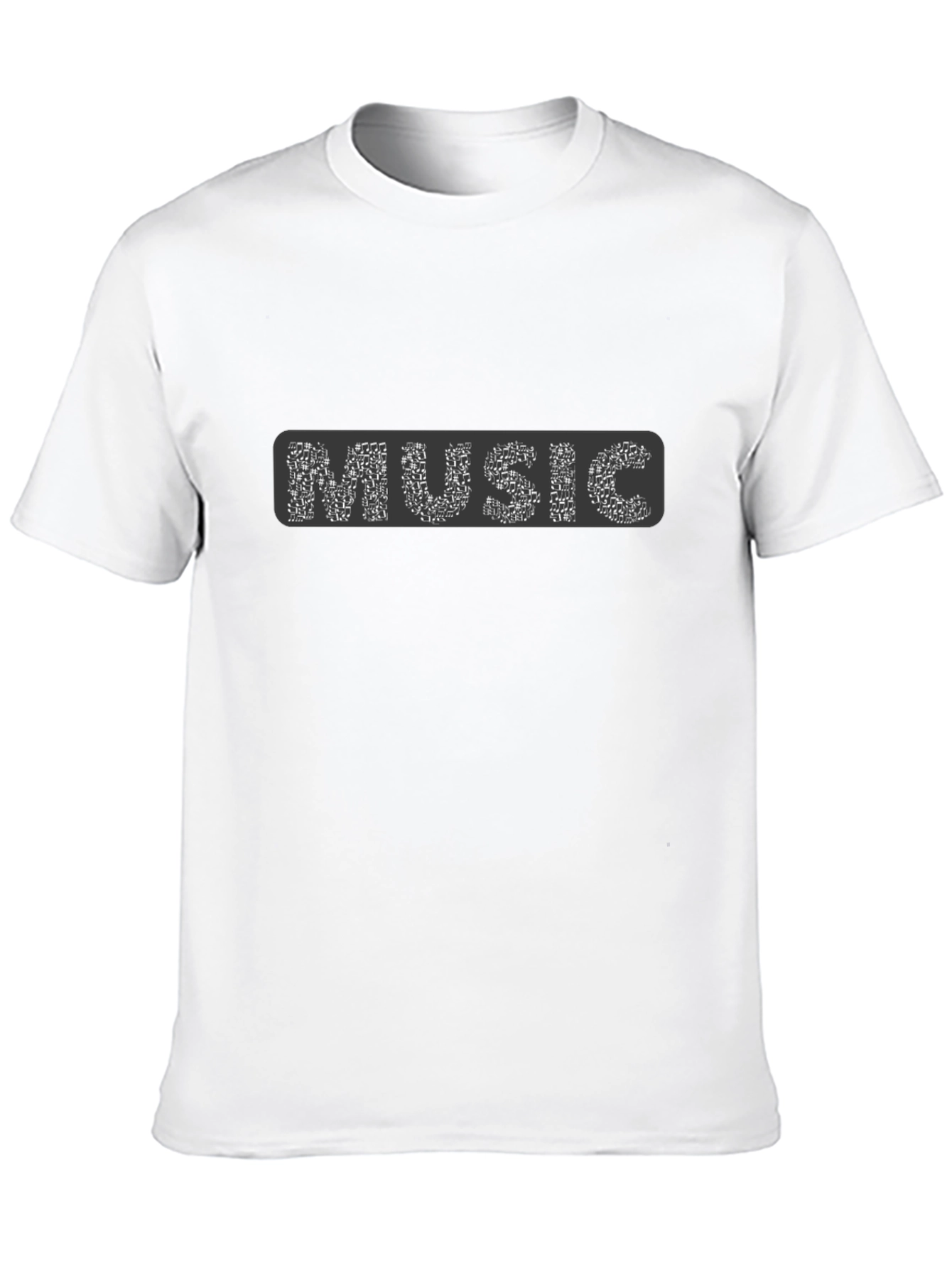 Music Notes Graphic Black T-Shirt