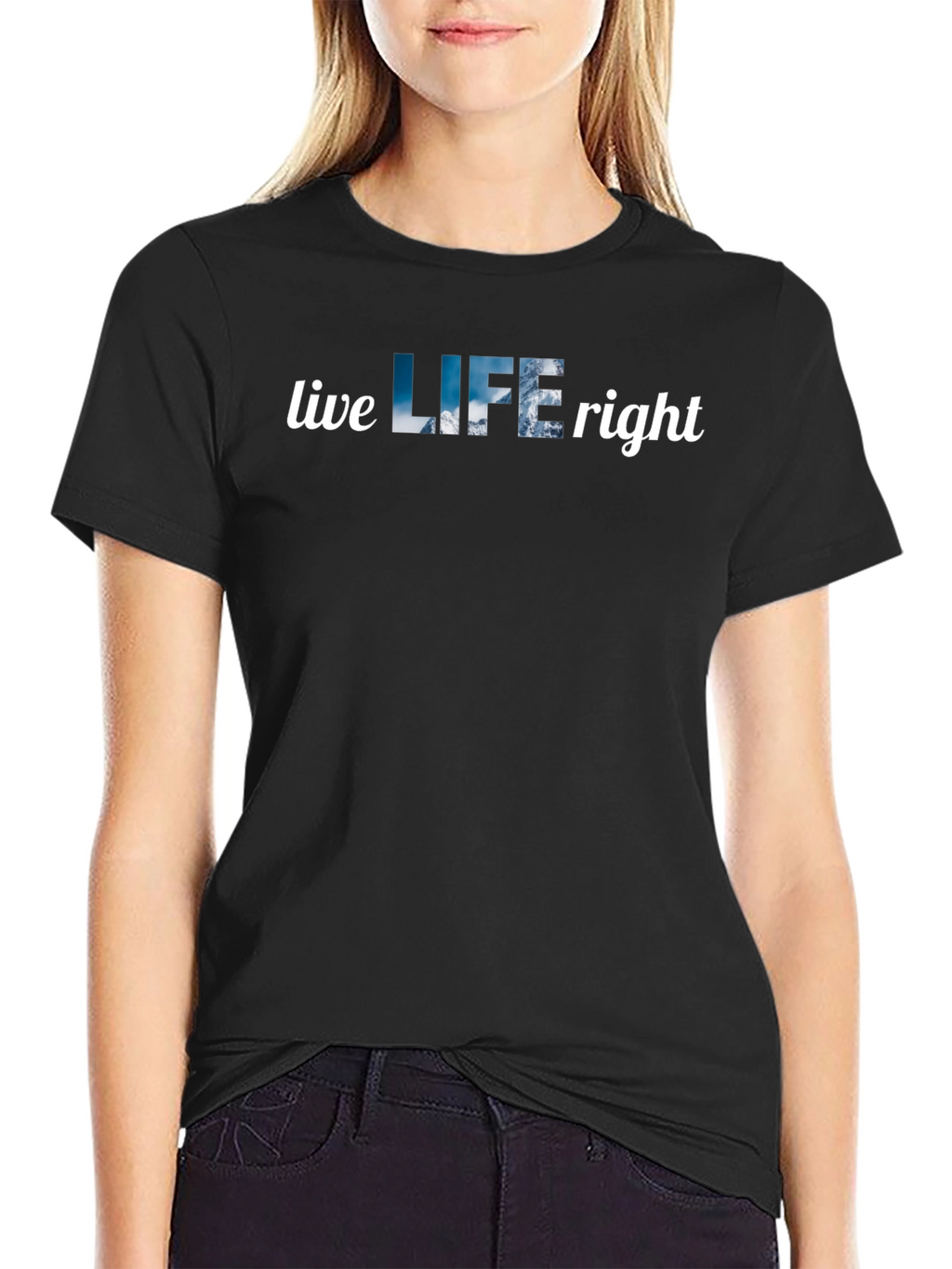 Live LIFE Right Black T-Shirt