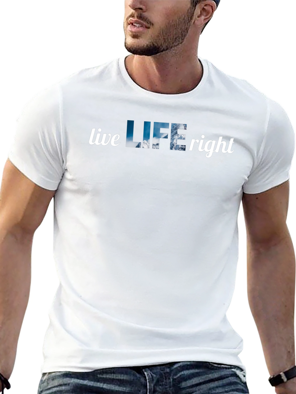 Live LIFE Right Black T-Shirt
