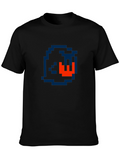 Pixelated Ghost Graphic Tee - Retro Gaming Style