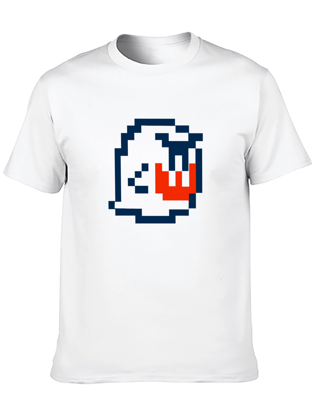 Pixelated Ghost Graphic Tee - Retro Gaming Style
