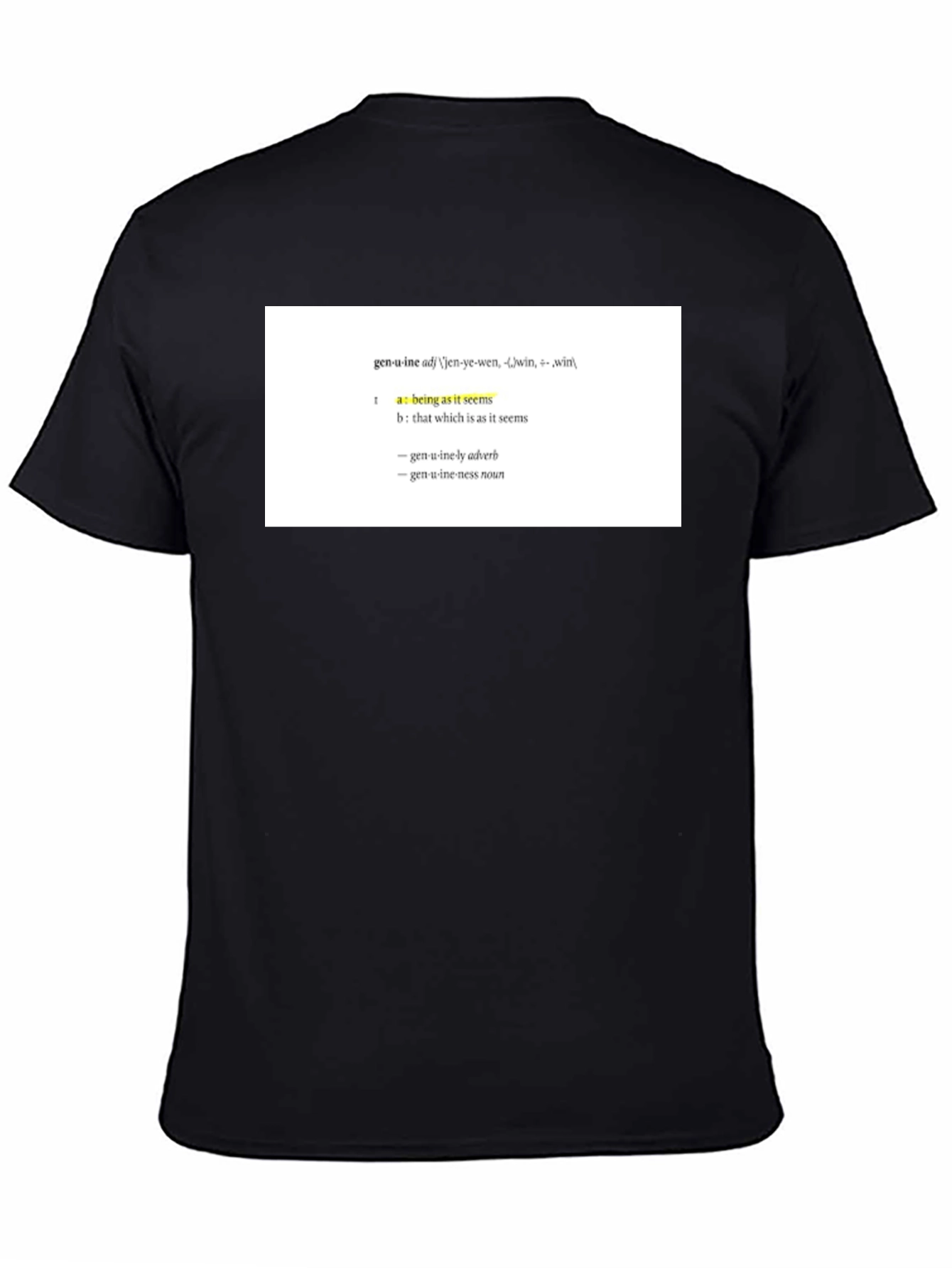 Genuine Definition T-Shirt - Unisex Black Tee