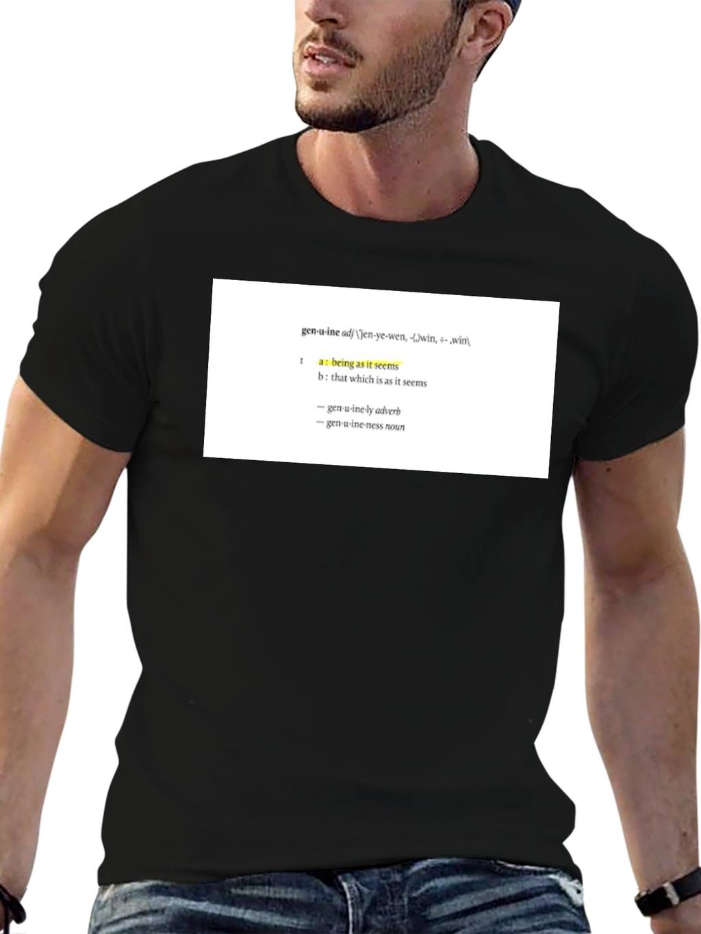 Genuine Definition T-Shirt - Unisex Black Tee