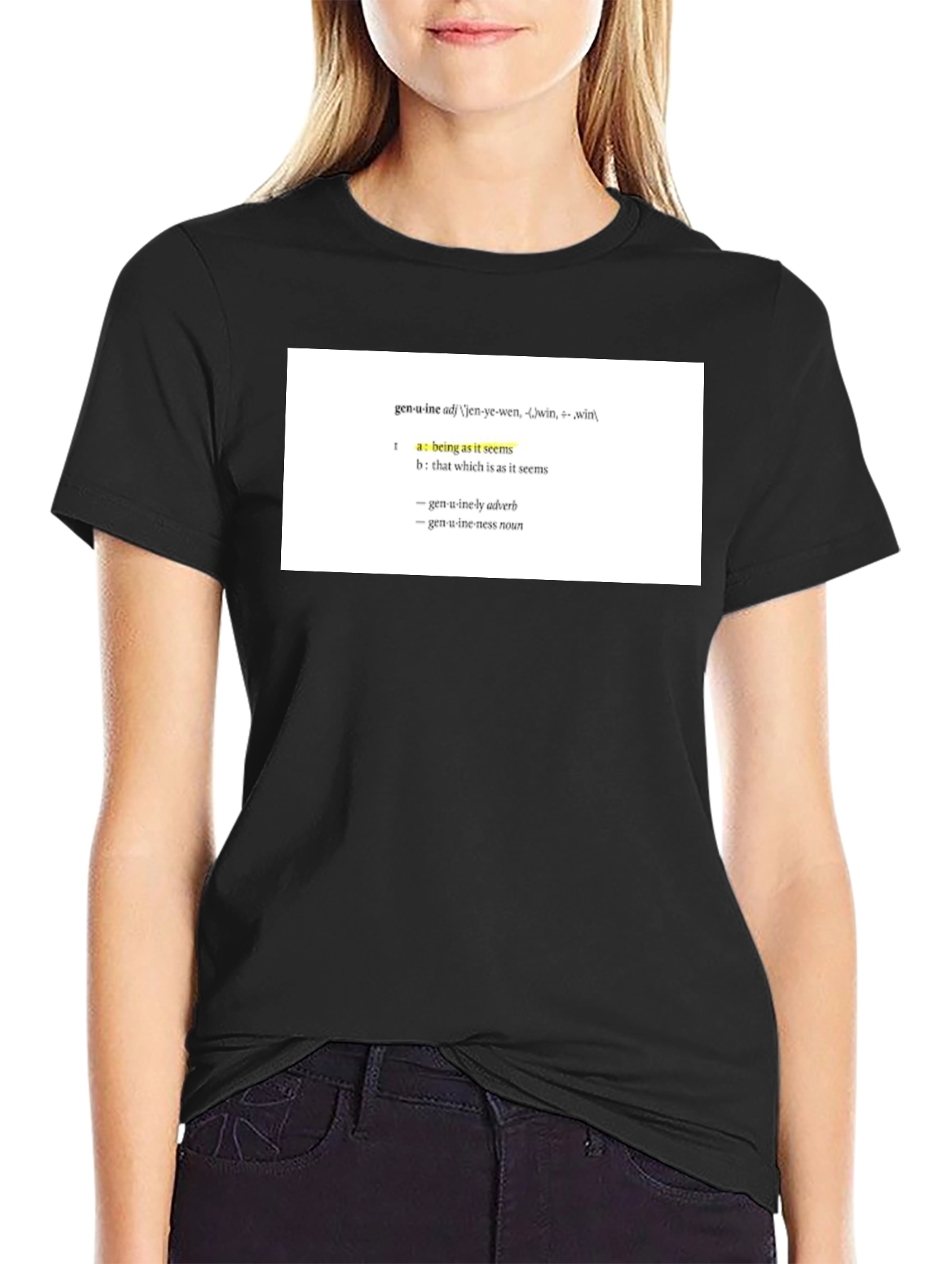 Genuine Definition T-Shirt - Unisex Black Tee