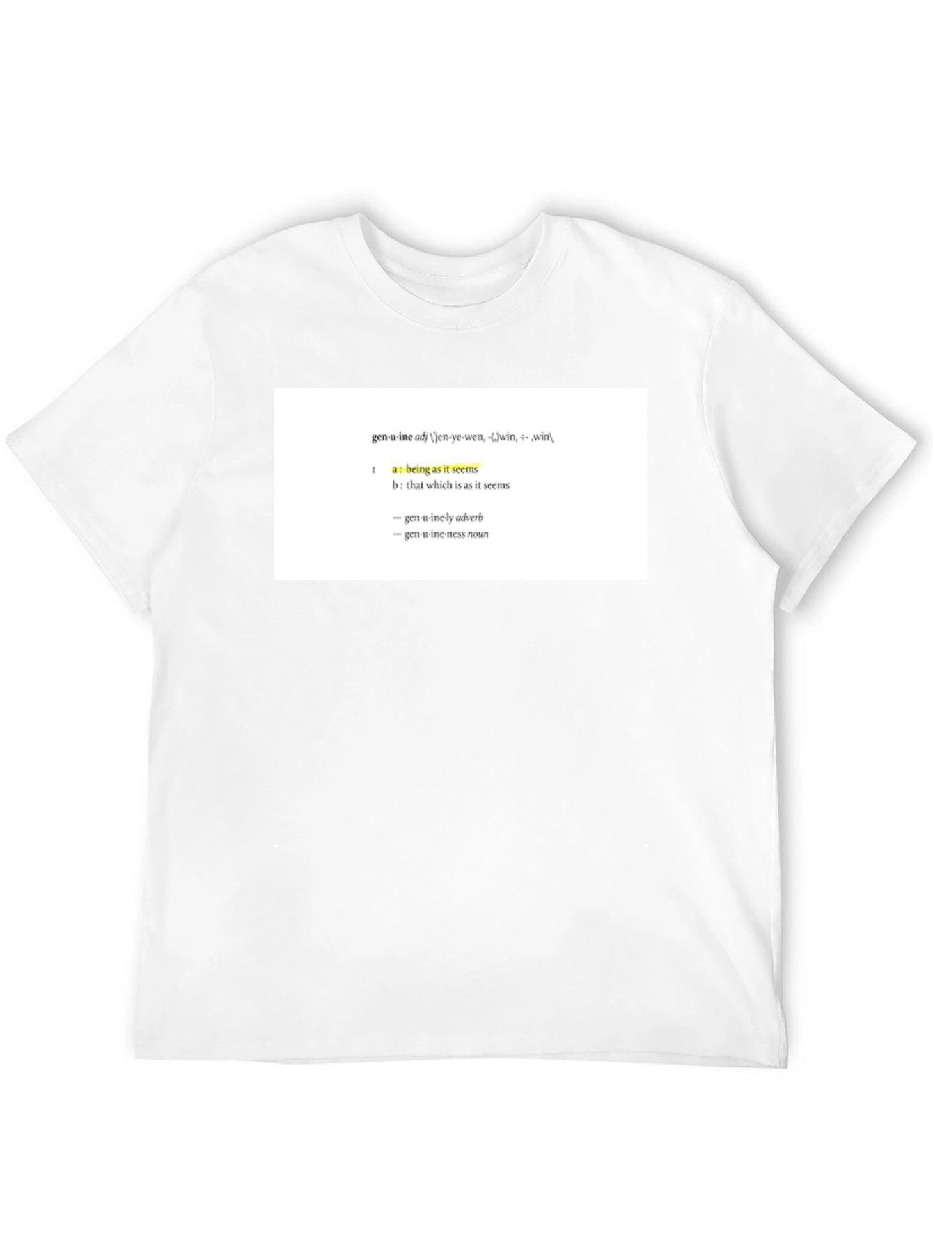 Genuine Definition T-Shirt - Unisex Black Tee