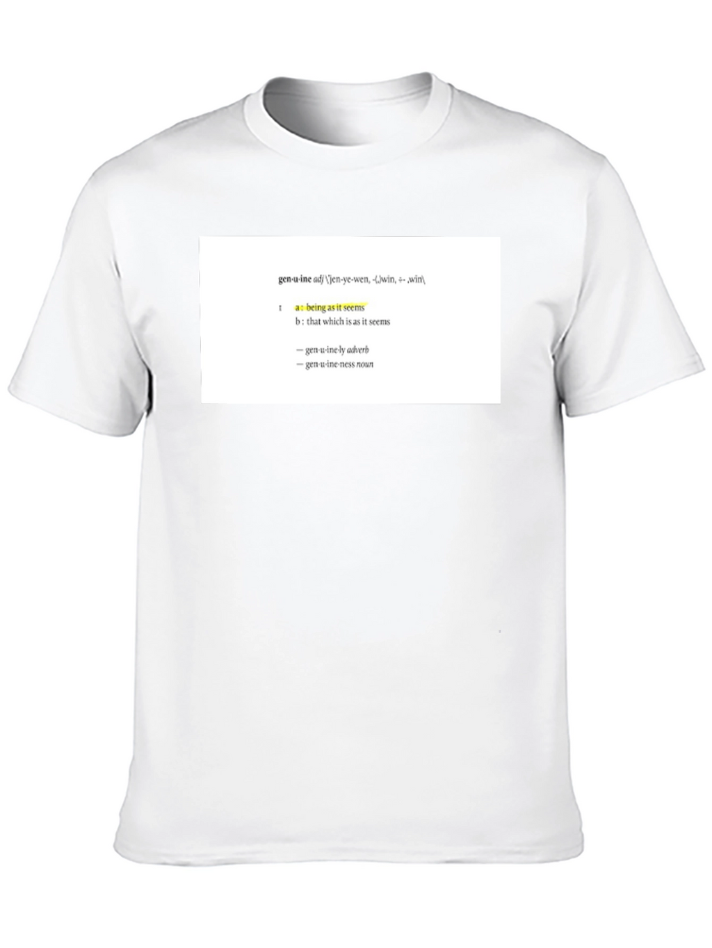 Genuine Definition T-Shirt - Unisex Black Tee