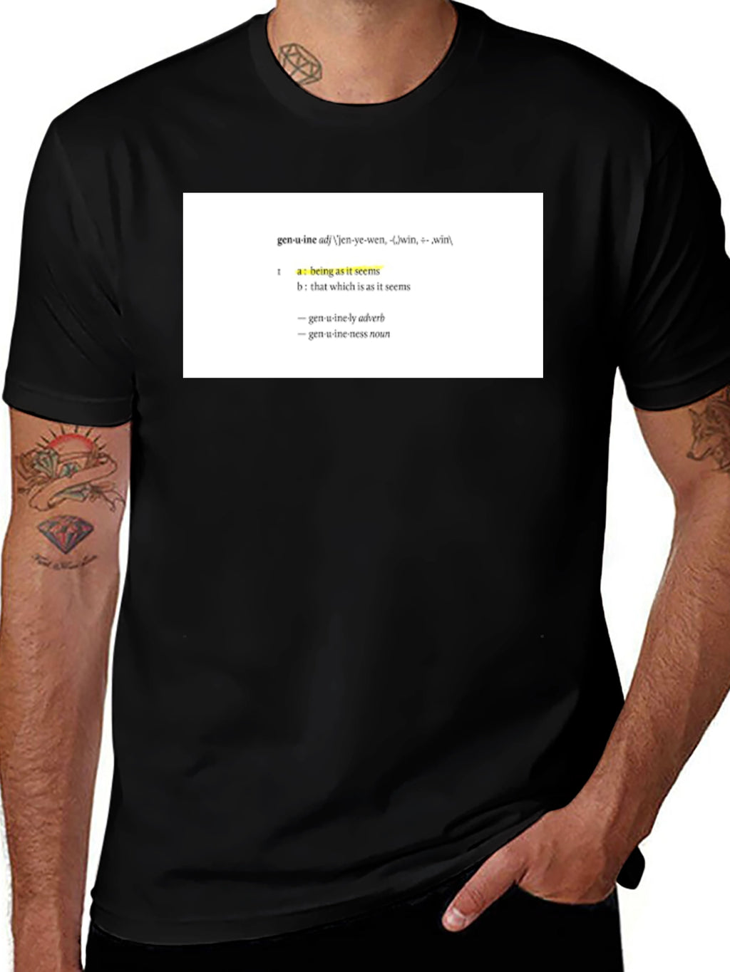 Genuine Definition T-Shirt - Unisex Black Tee