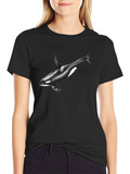 Orca Graphic Tee - Black Cotton Blend