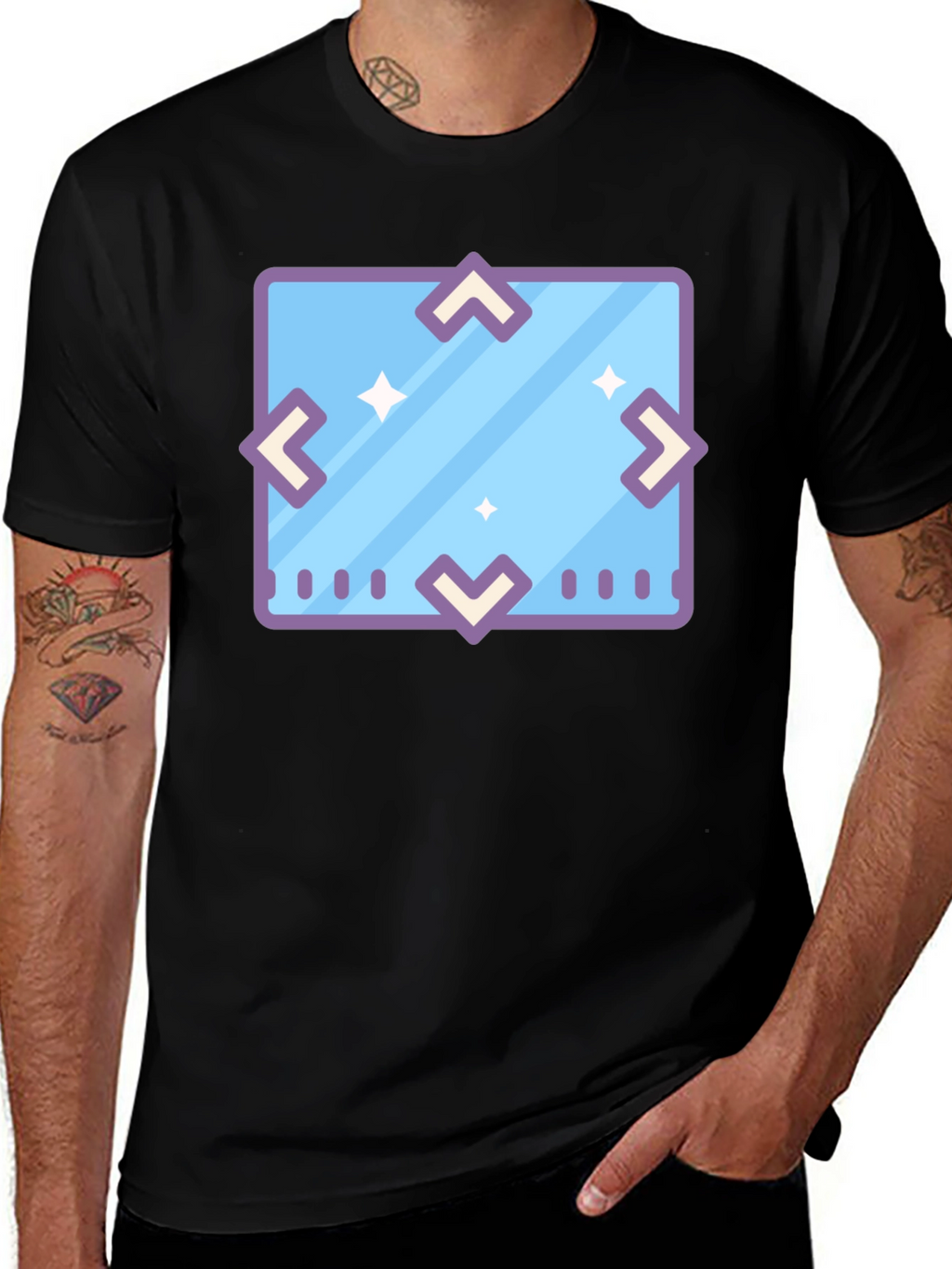 Geometric Icon Tee - Modern Graphic Print Shirt