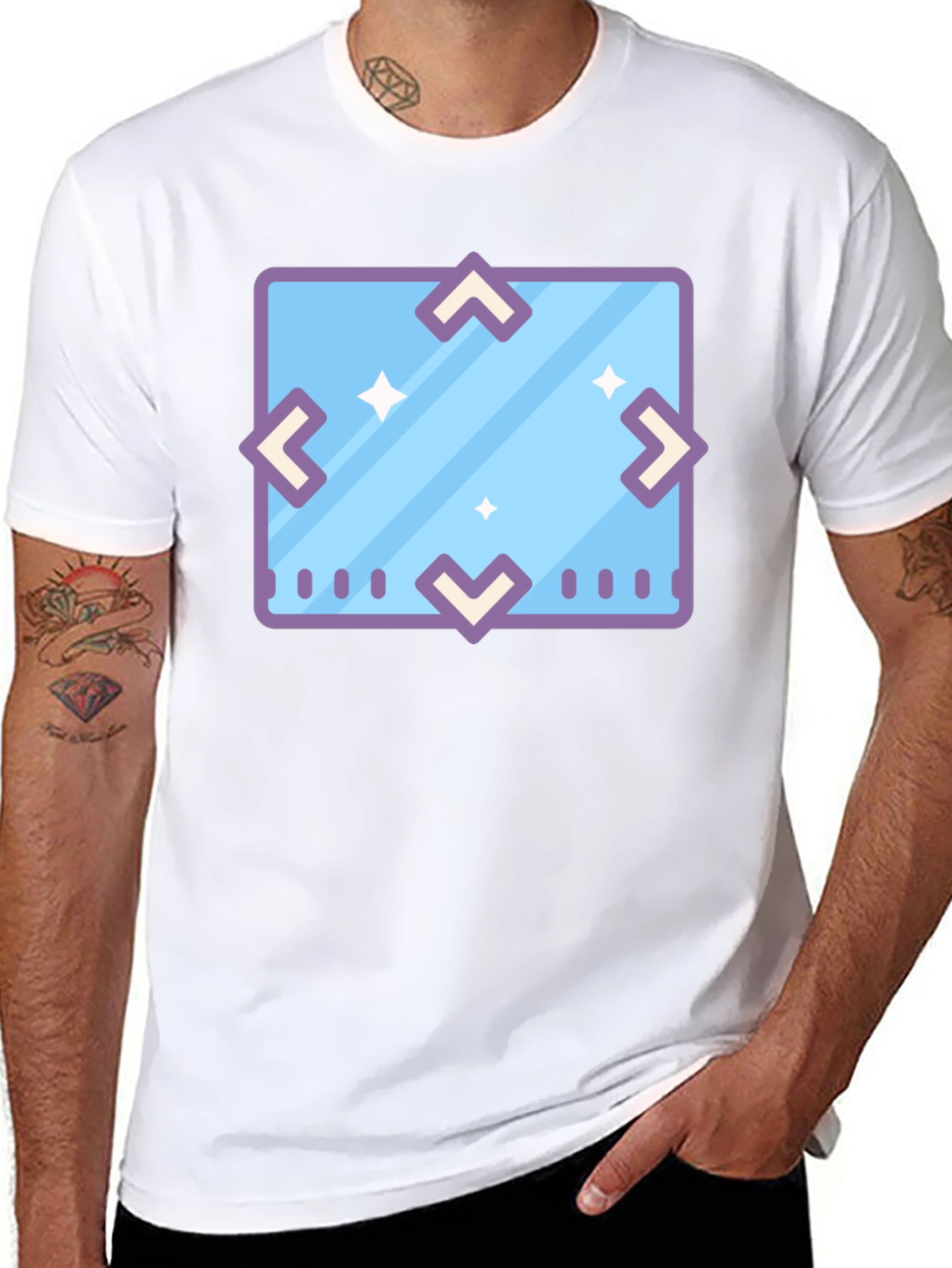 Geometric Icon Tee - Modern Graphic Print Shirt