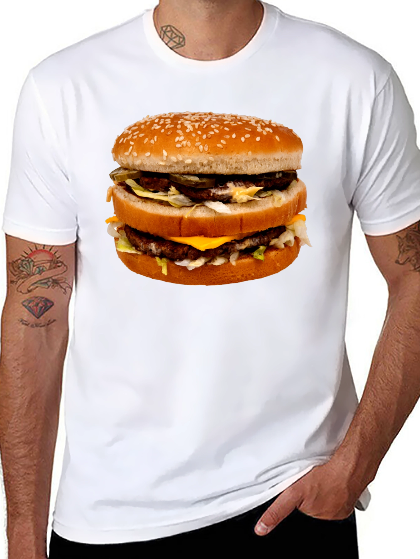 Big Mac Burger Graphic Tee - Food Lovers T-Shirt