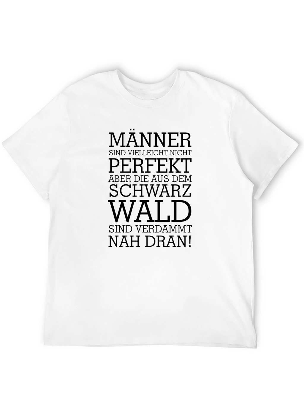 Mens Black T-Shirt with German Schwarzwald Text