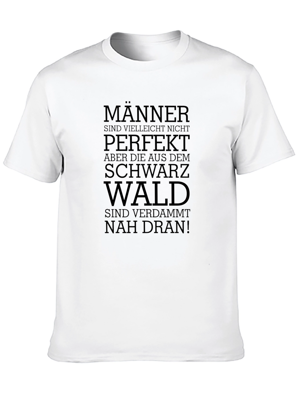 Mens Black T-Shirt with German Schwarzwald Text
