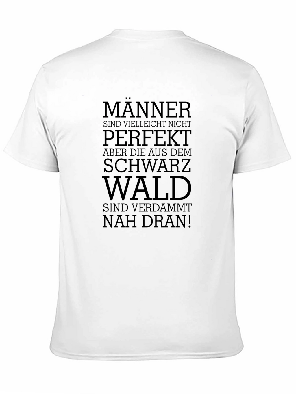 Mens Black T-Shirt with German Schwarzwald Text