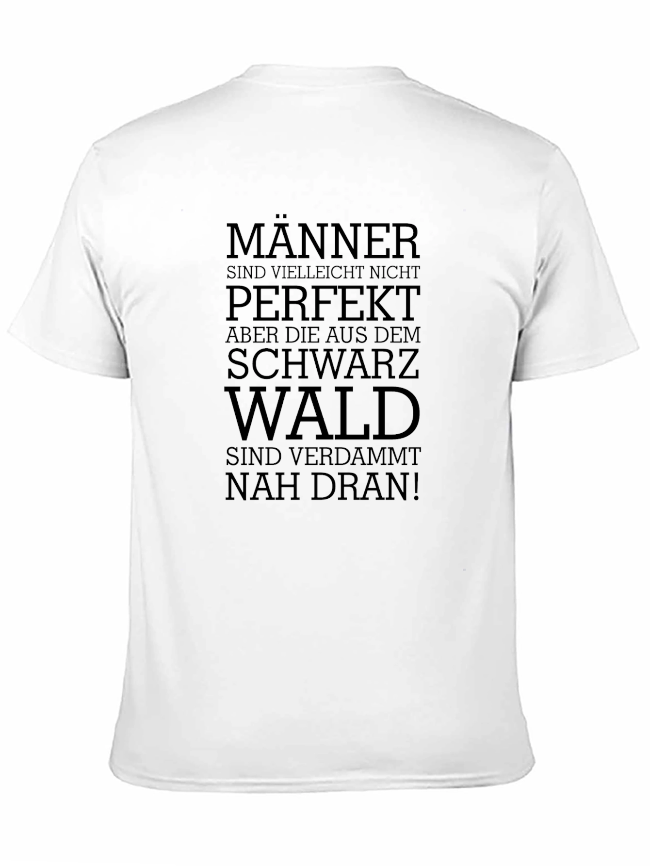 Mens Black T-Shirt with German Schwarzwald Text
