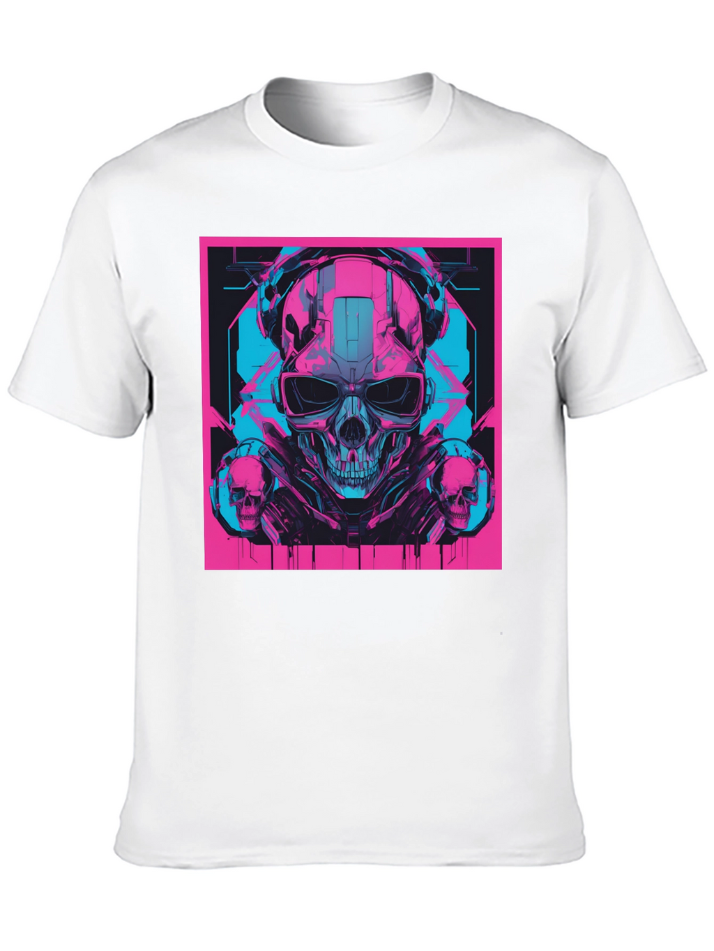 Cyberpunk Skull T-Shirt - Futuristic Style