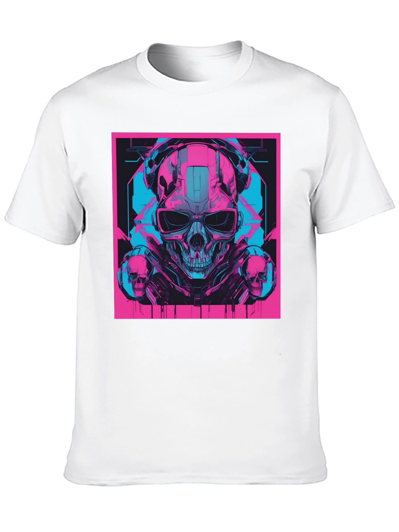 Cyberpunk Skull T-Shirt - Futuristic Style