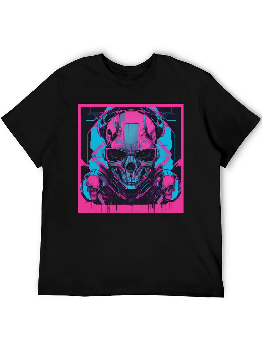 Cyberpunk Skull T-Shirt - Futuristic Style