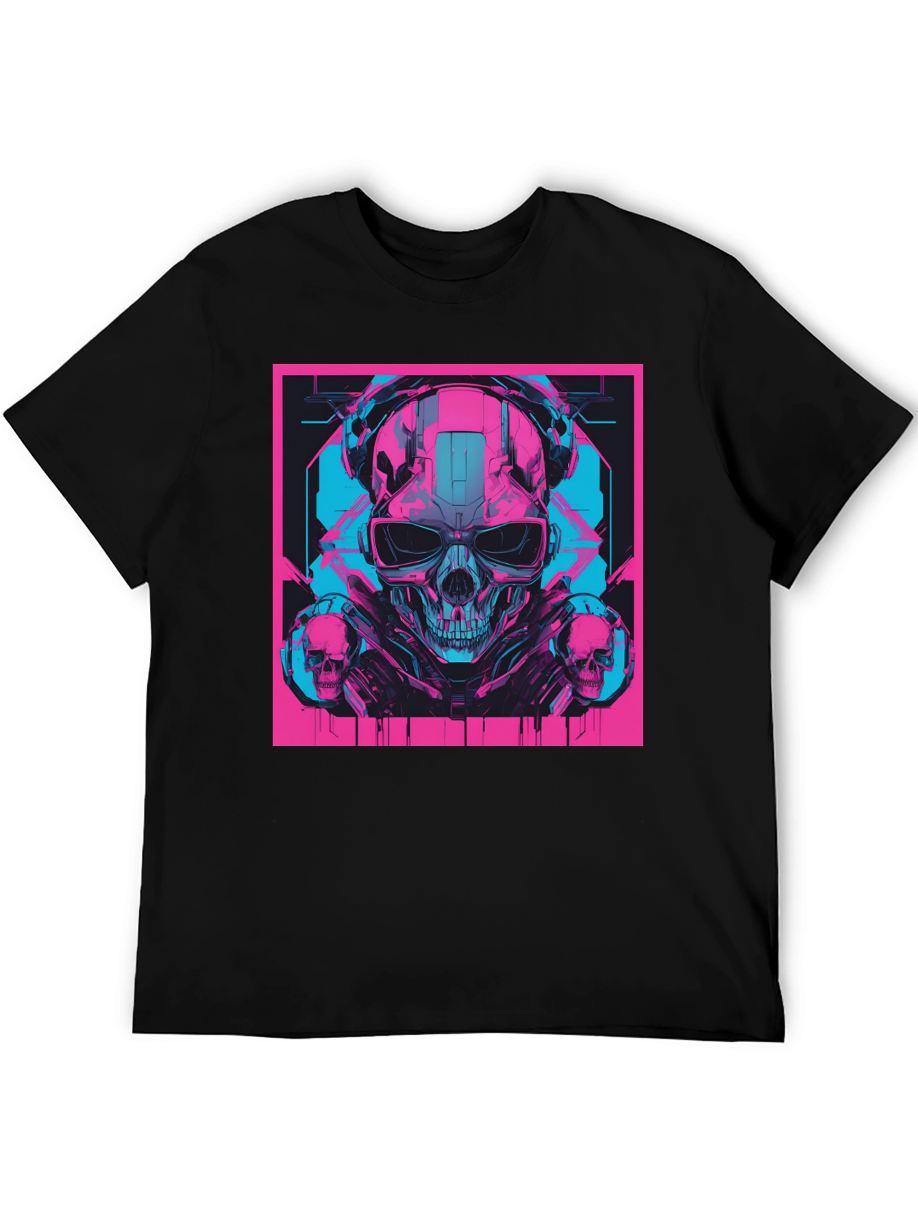 Cyberpunk Skull T-Shirt - Futuristic Style