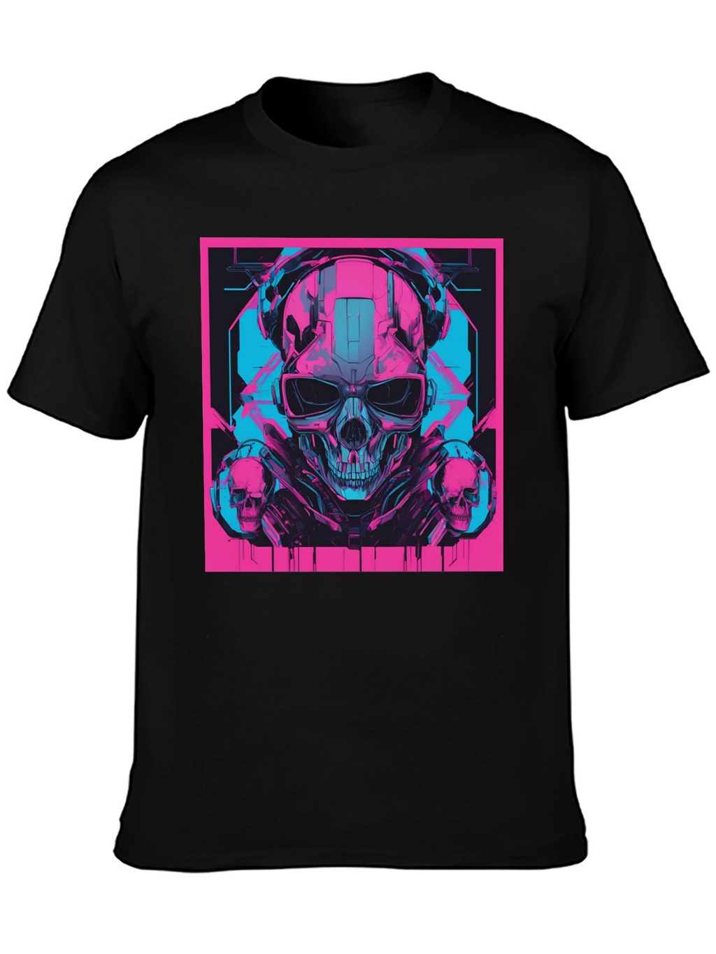 Cyberpunk Skull T-Shirt - Futuristic Style
