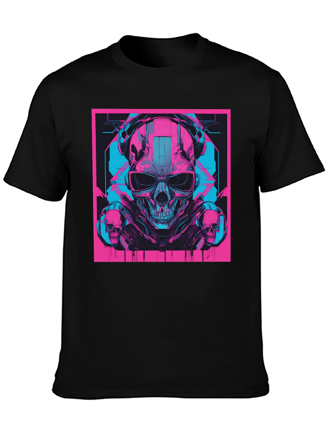 Cyberpunk Skull T-Shirt - Futuristic Style