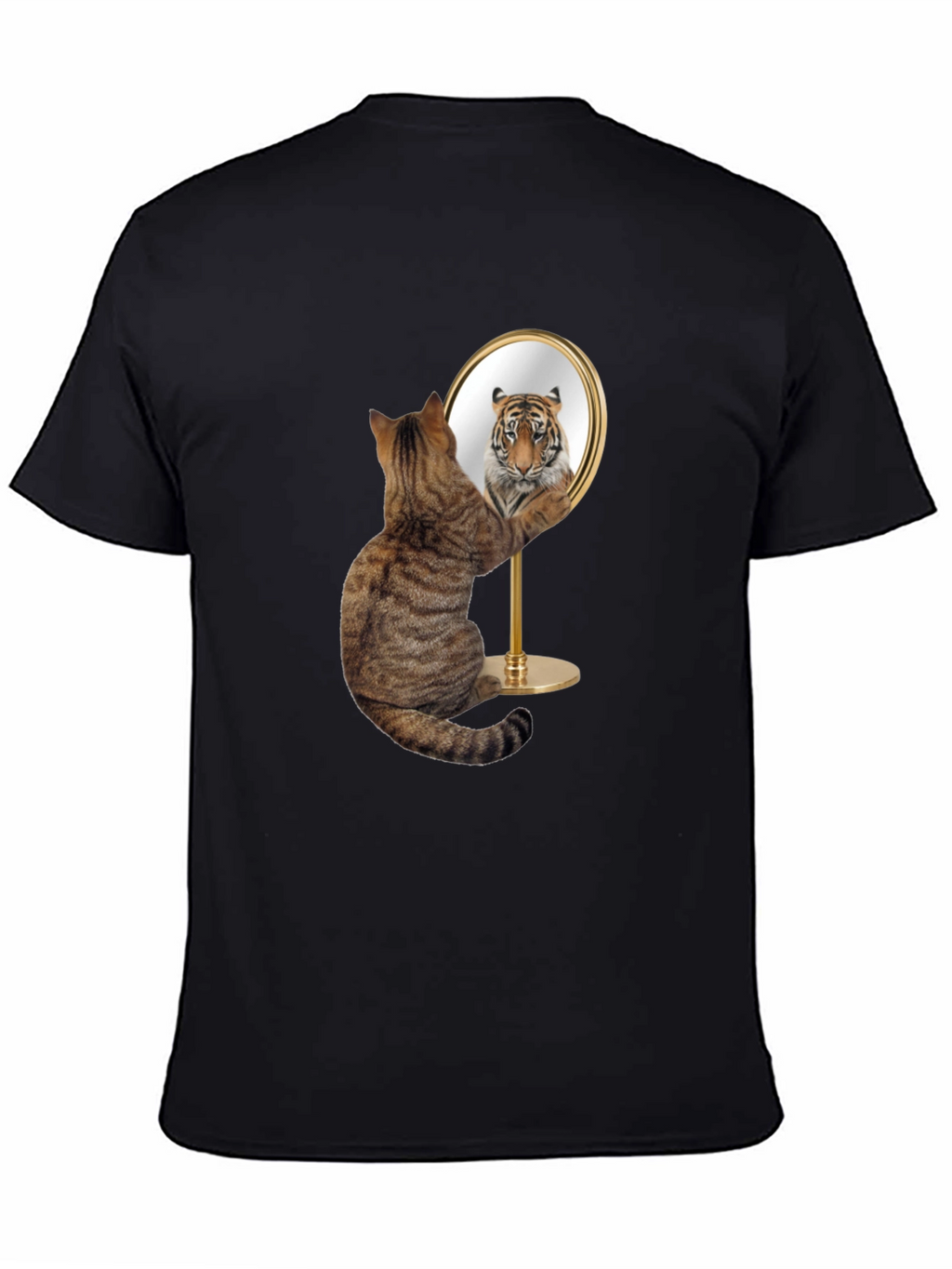 Cat Tiger Mirror Funny Graphic Tee