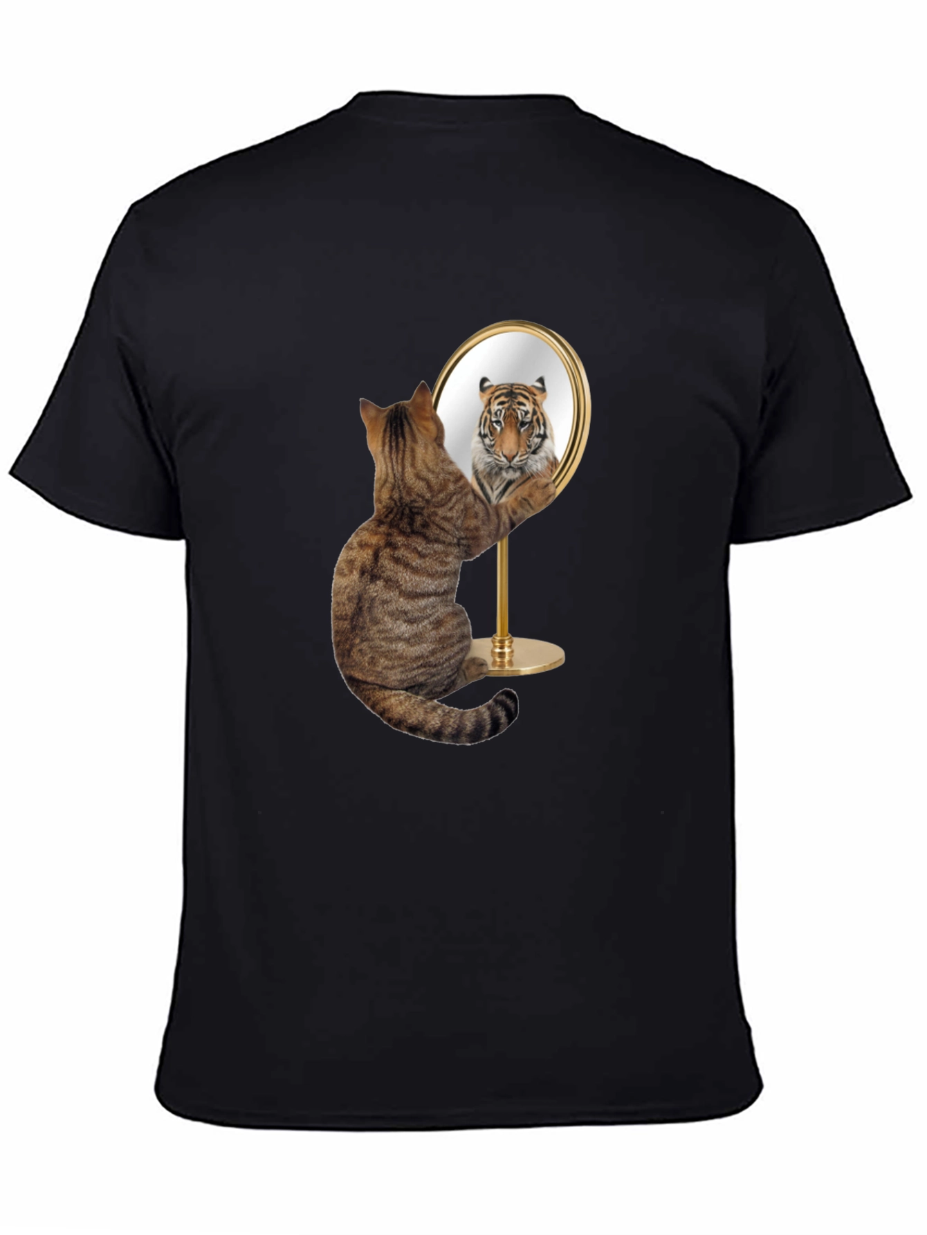 Cat Tiger Mirror Funny Graphic Tee