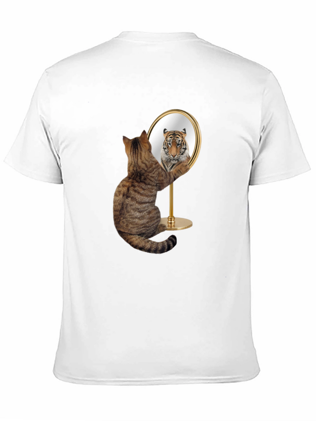 Cat Tiger Mirror Funny Graphic Tee