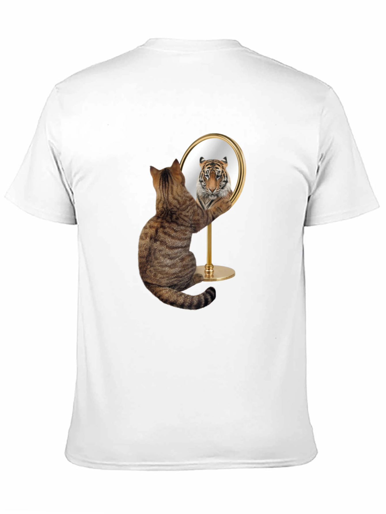 Cat Tiger Mirror Funny Graphic Tee