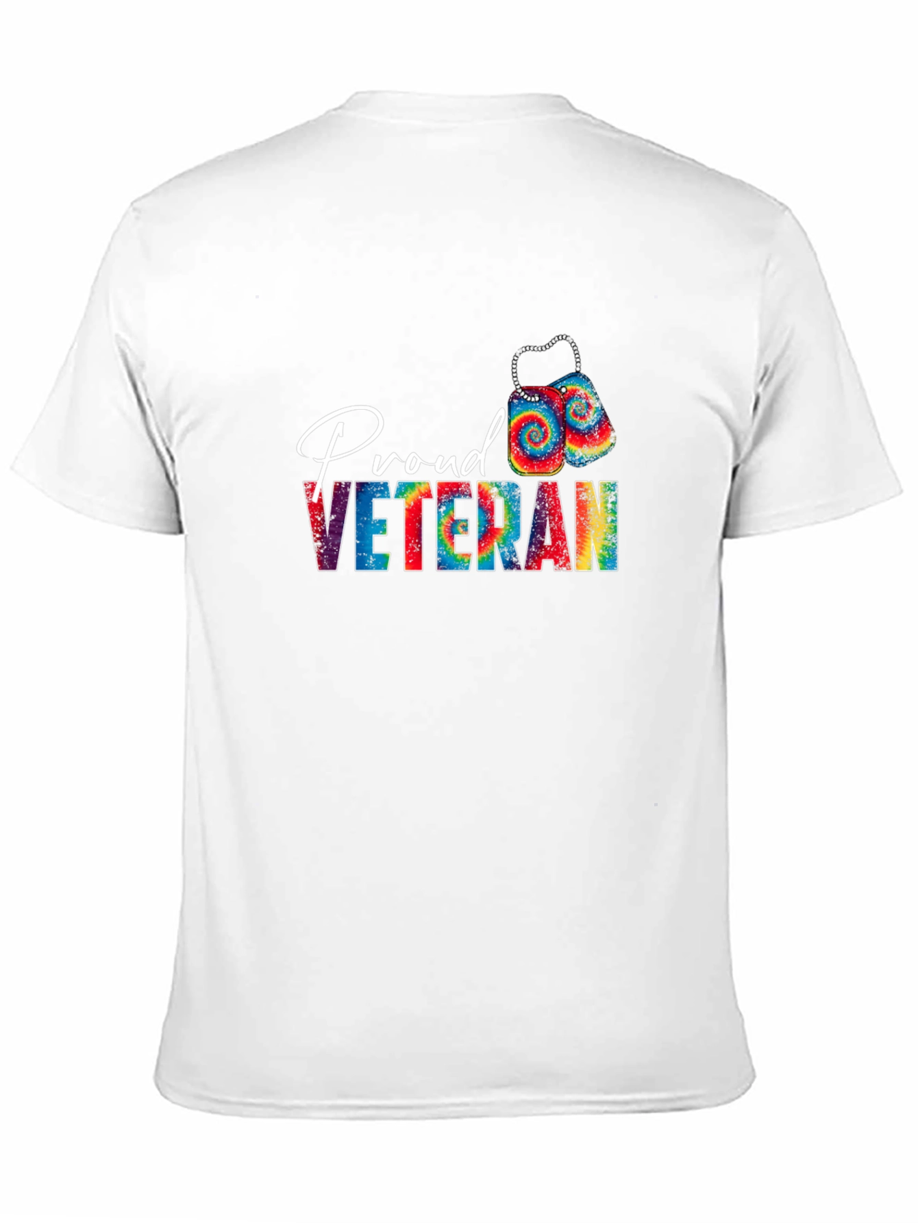 Proud Veteran Tie Dye Graphic T-Shirt