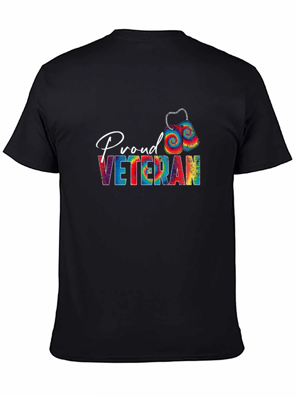 Proud Veteran Tie Dye Graphic T-Shirt