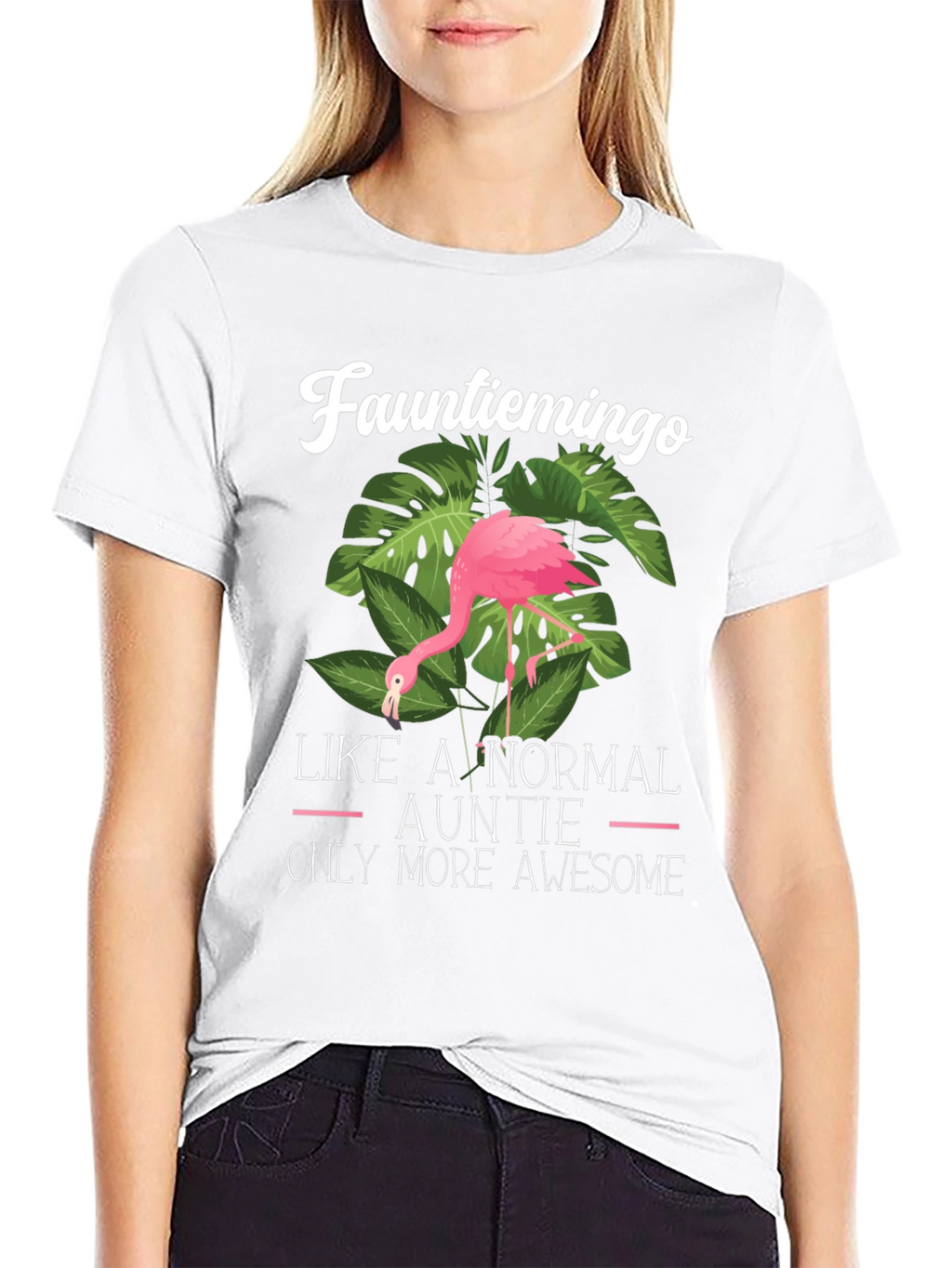 Funny Aunt Flamingo T-Shirt - Awesome Auntie Tee