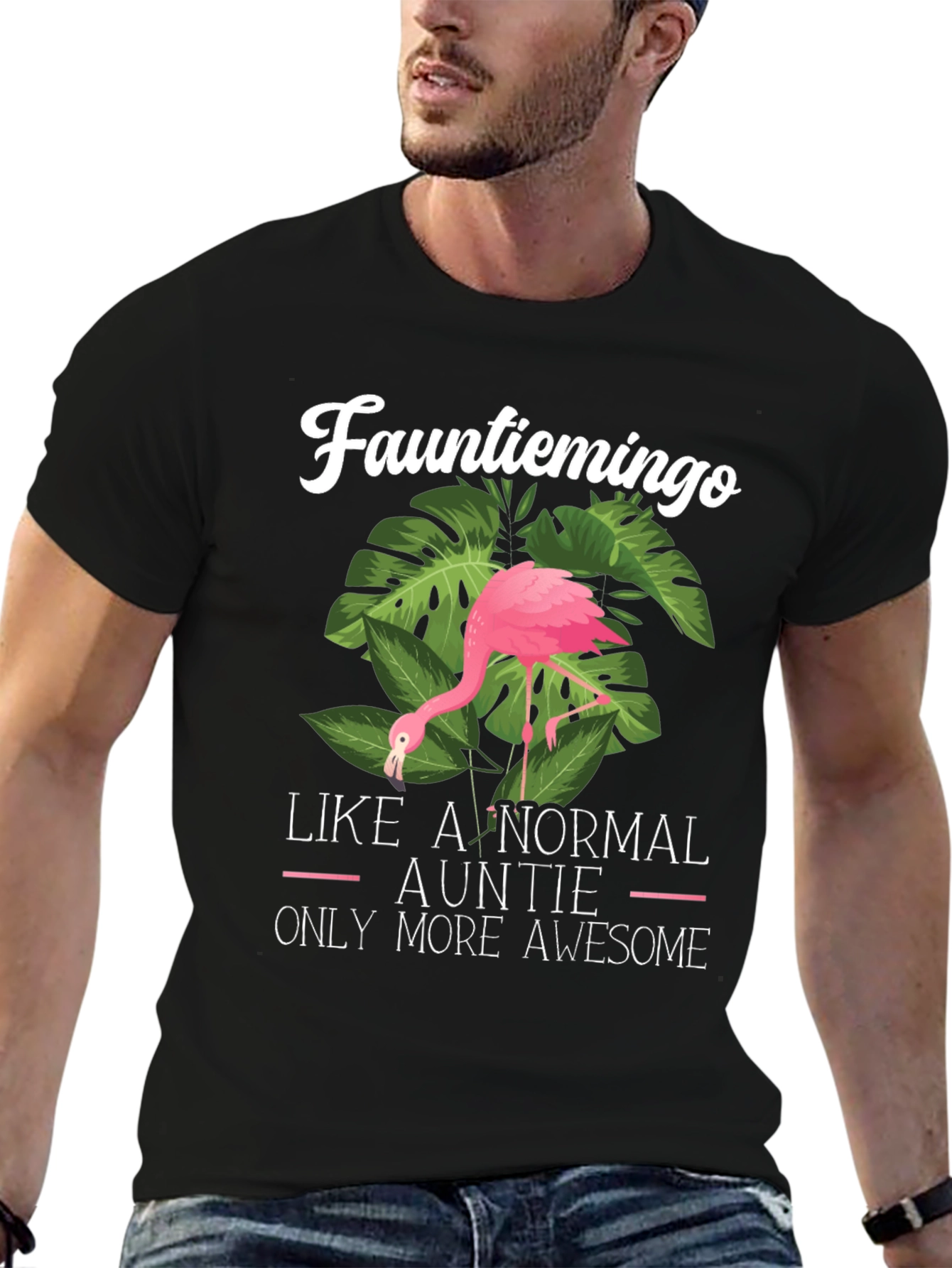 Funny Aunt Flamingo T-Shirt - Awesome Auntie Tee