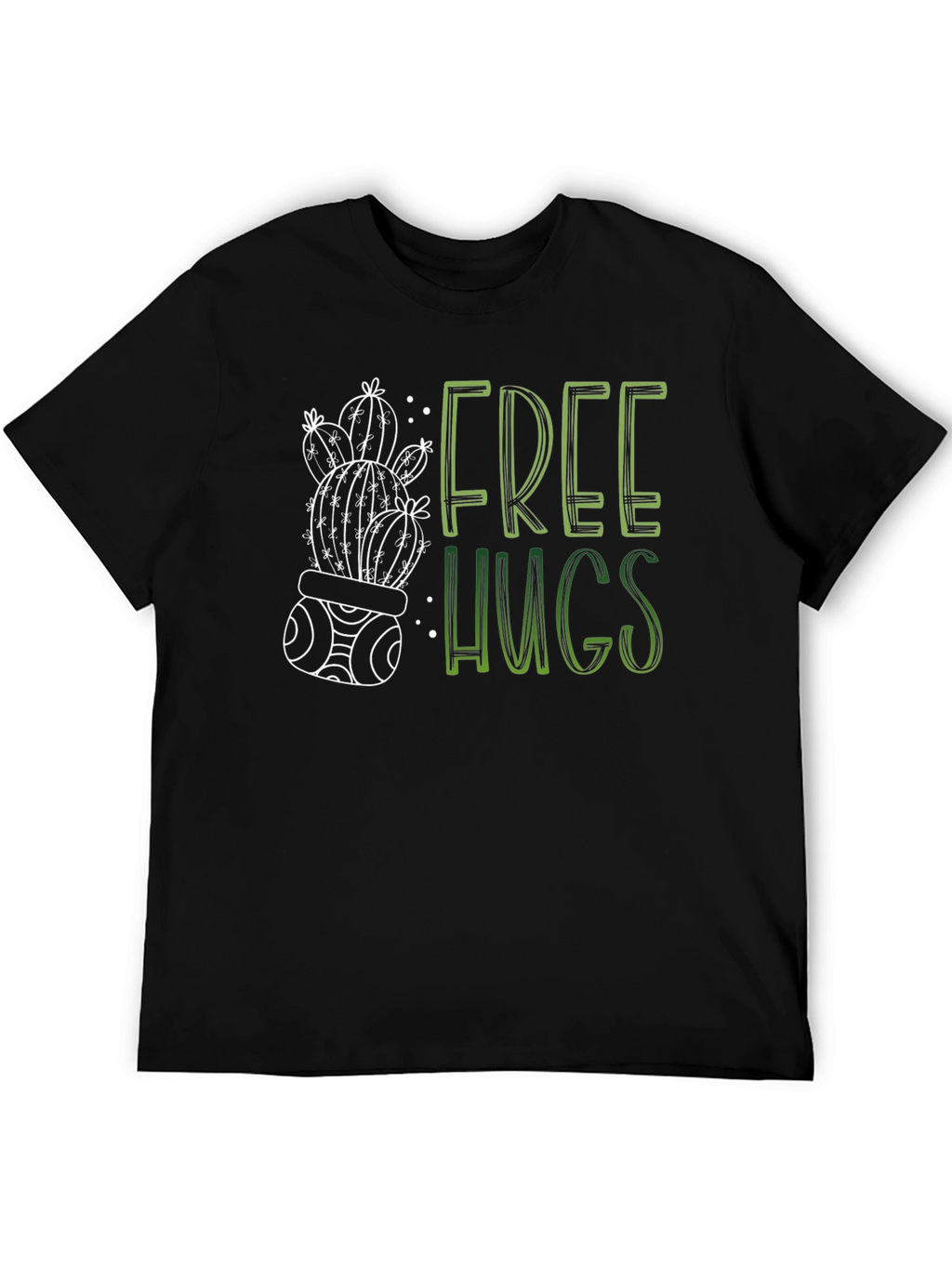 Free Hugs Cactus Graphic Tee - Soft Cotton Blend