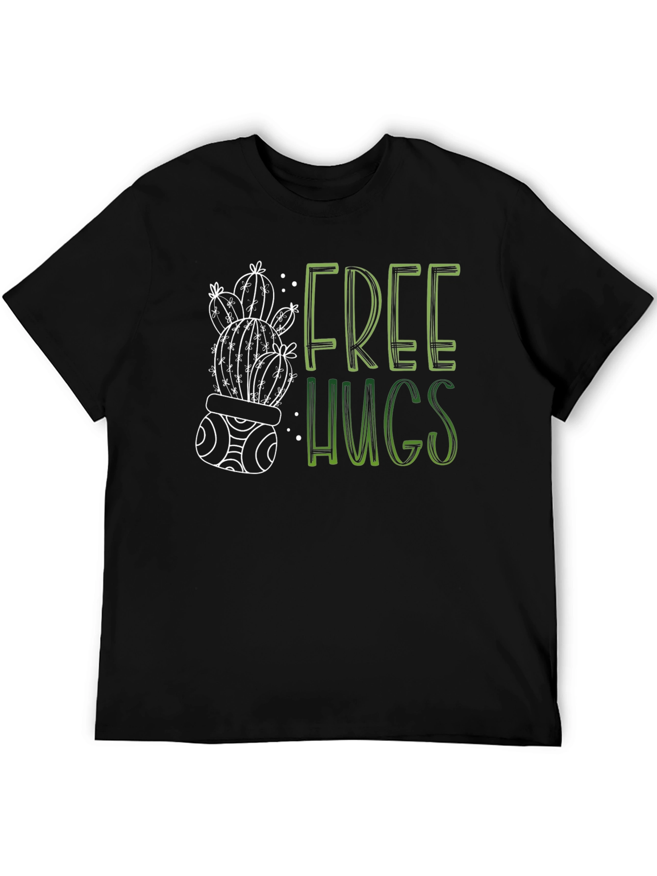 Free Hugs Cactus Graphic Tee - Soft Cotton Blend
