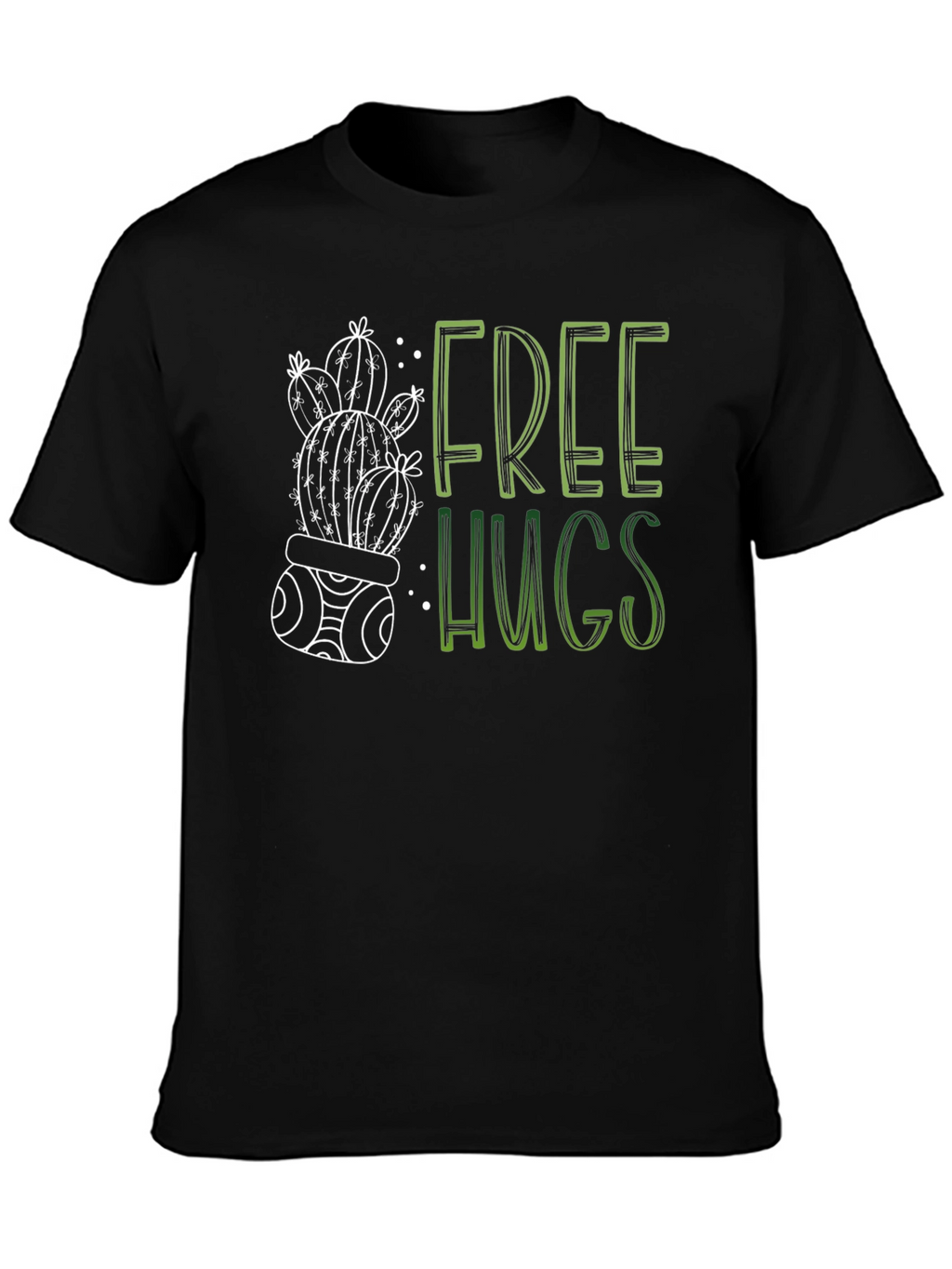 Free Hugs Cactus Graphic Tee - Soft Cotton Blend