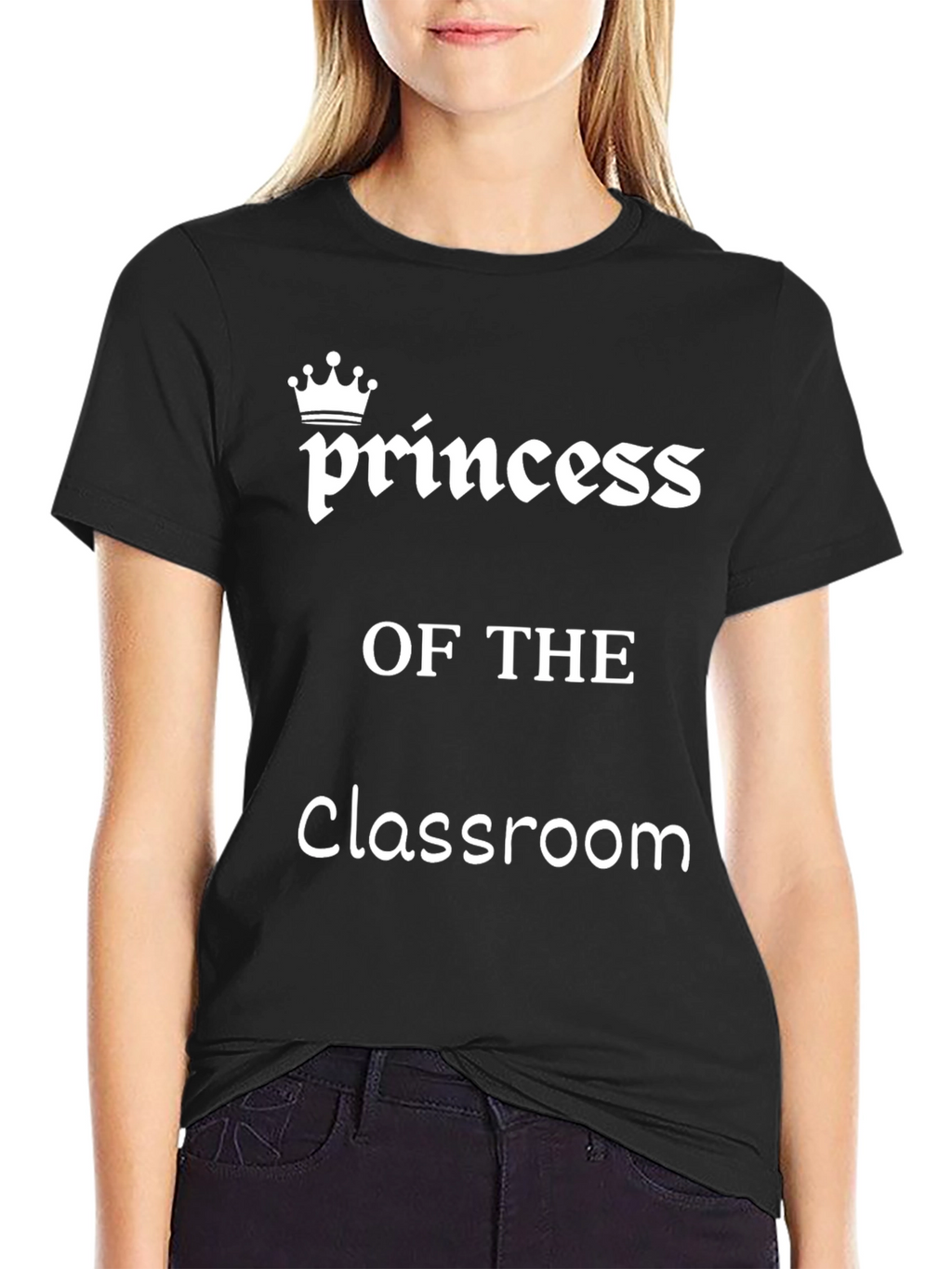 Princess of the Classroom Graphic Tee - Black