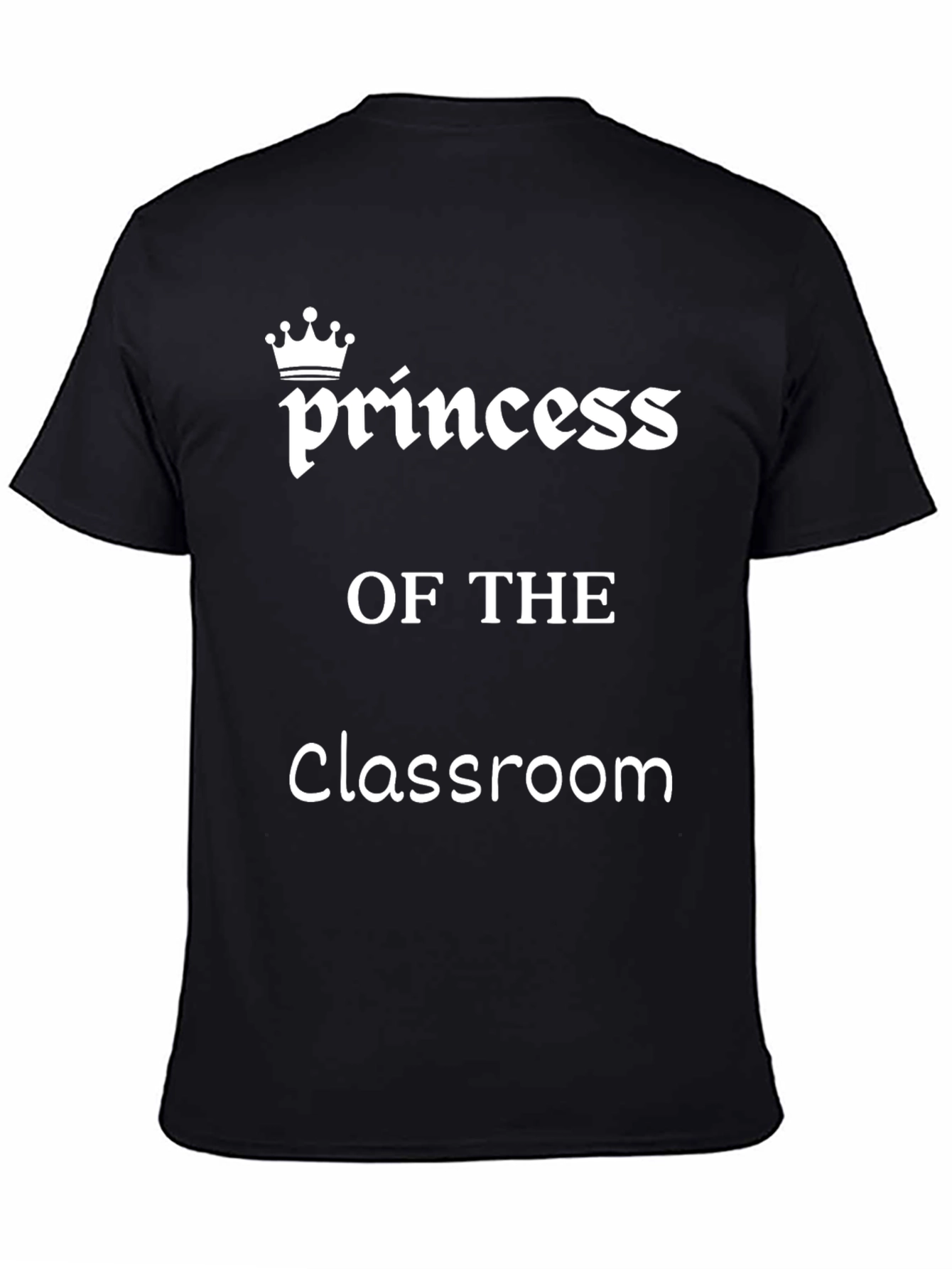 Princess of the Classroom Graphic Tee - Black