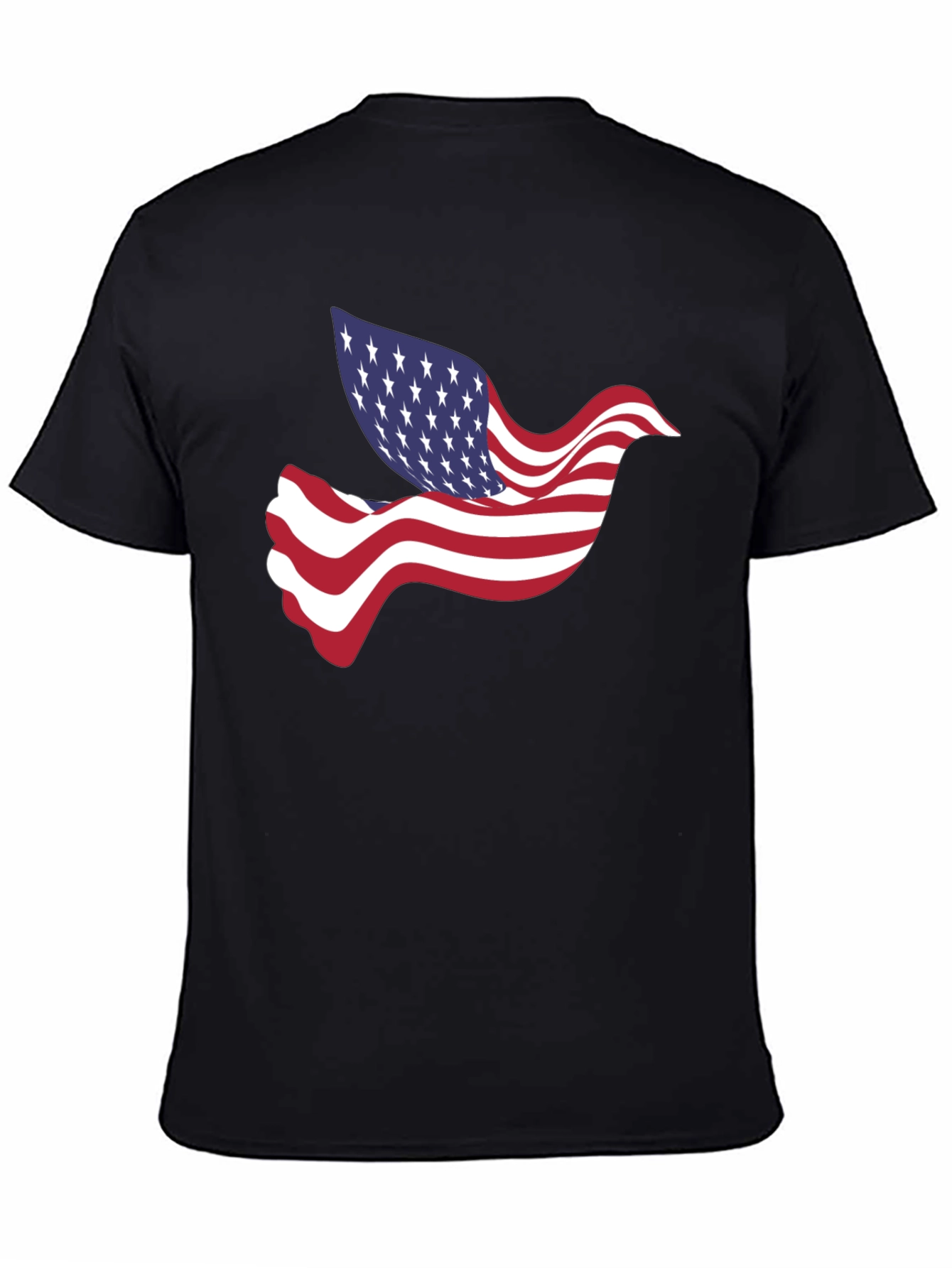 American Flag Dove Graphic Tee - Patriotic Style
