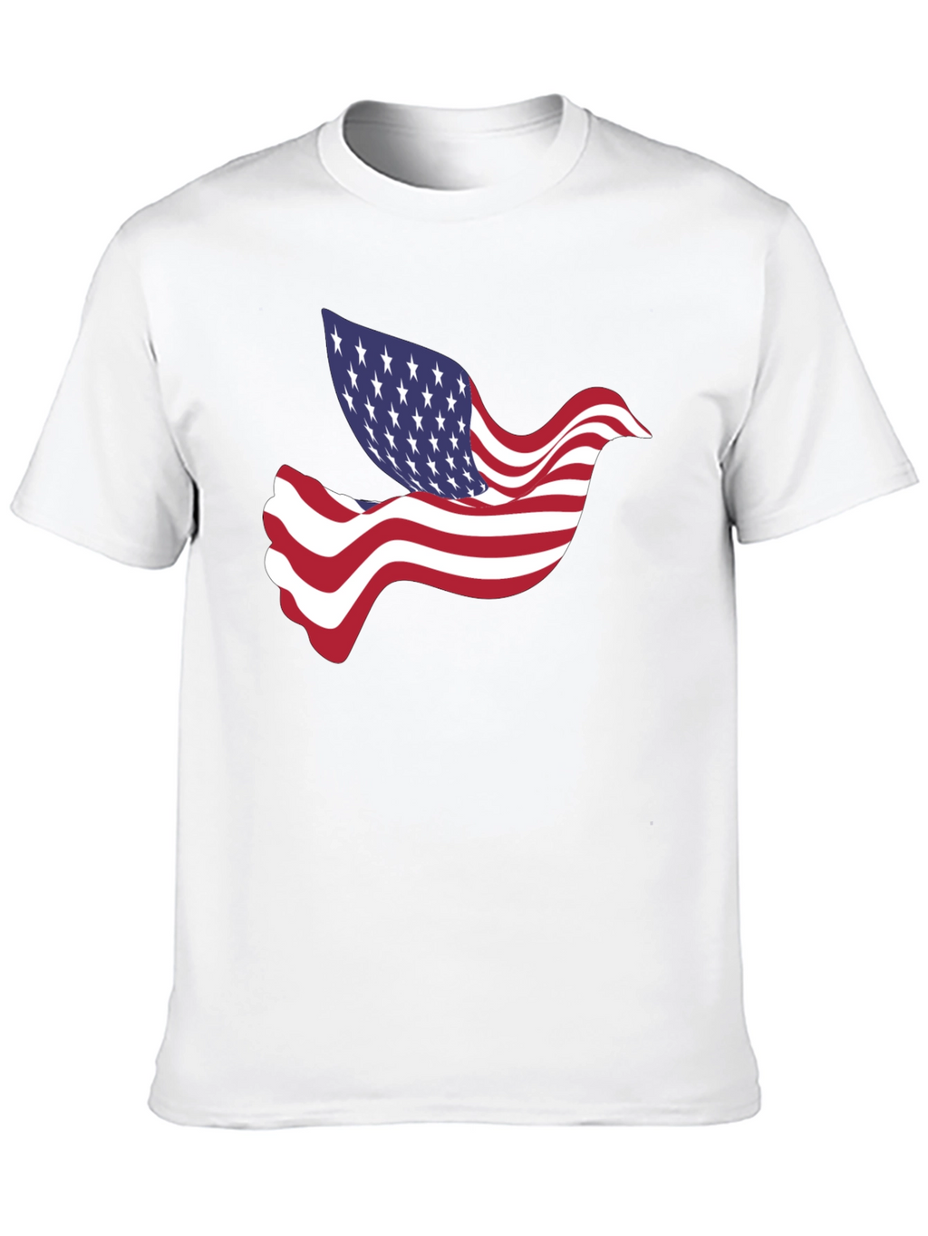 American Flag Dove Graphic Tee - Patriotic Style
