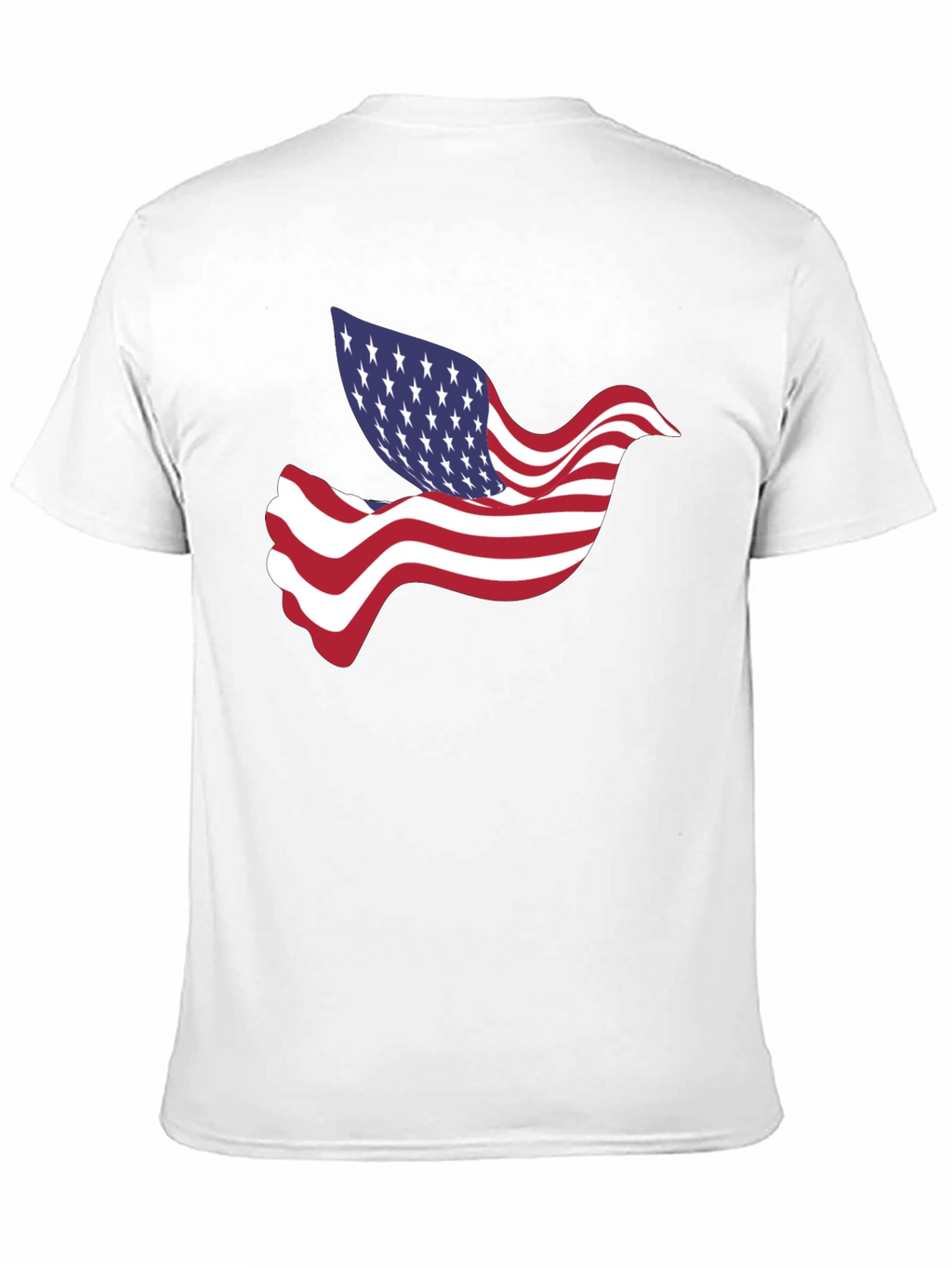 American Flag Dove Graphic Tee - Patriotic Style