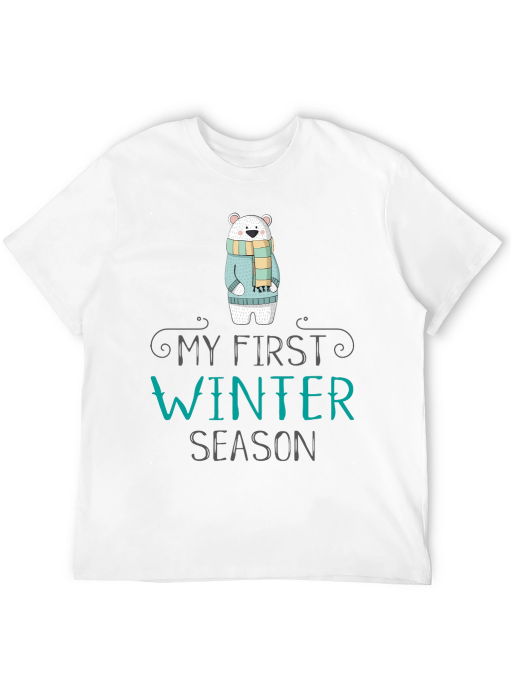 My First Winter Season Black Graphic Tee