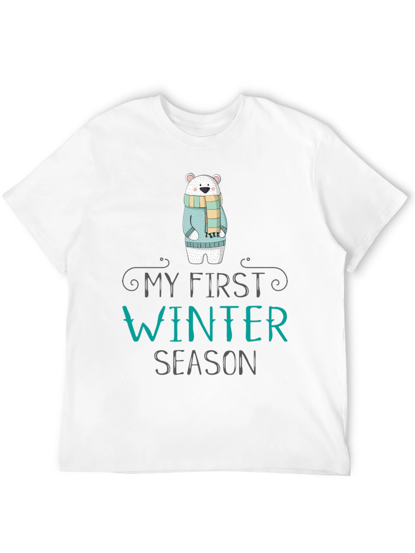 My First Winter Season Black Graphic Tee