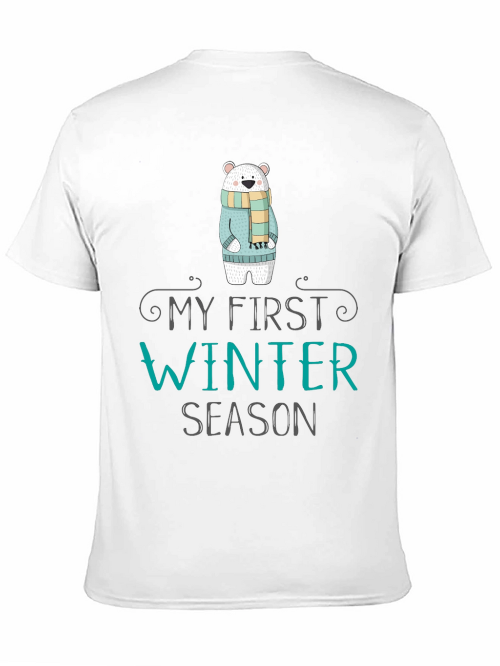 My First Winter Season Black Graphic Tee