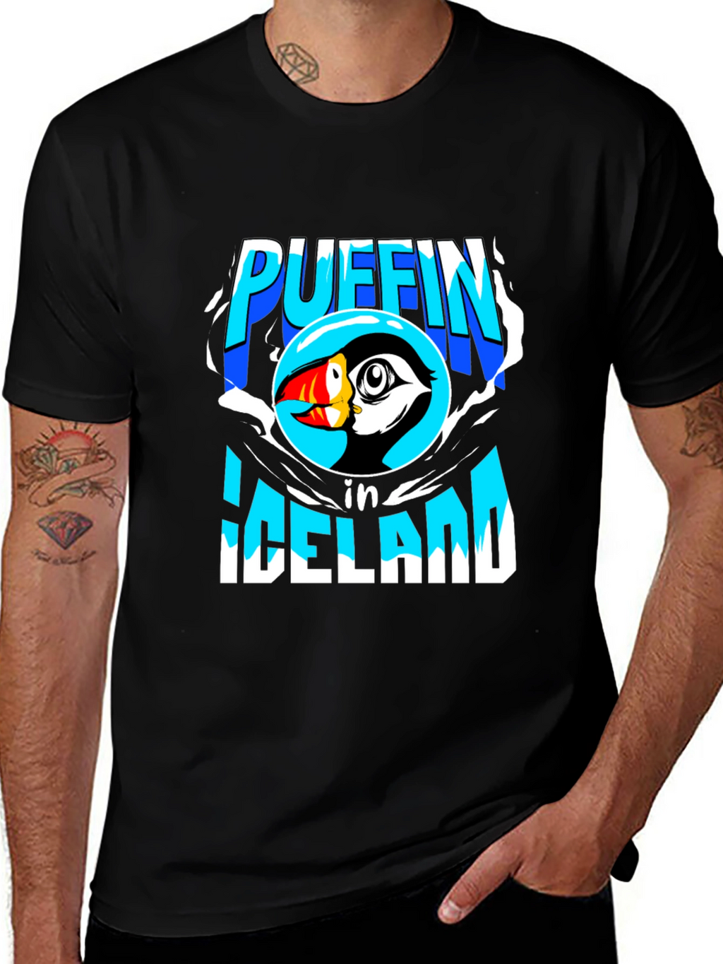 Puffin in Iceland Graphic Tee