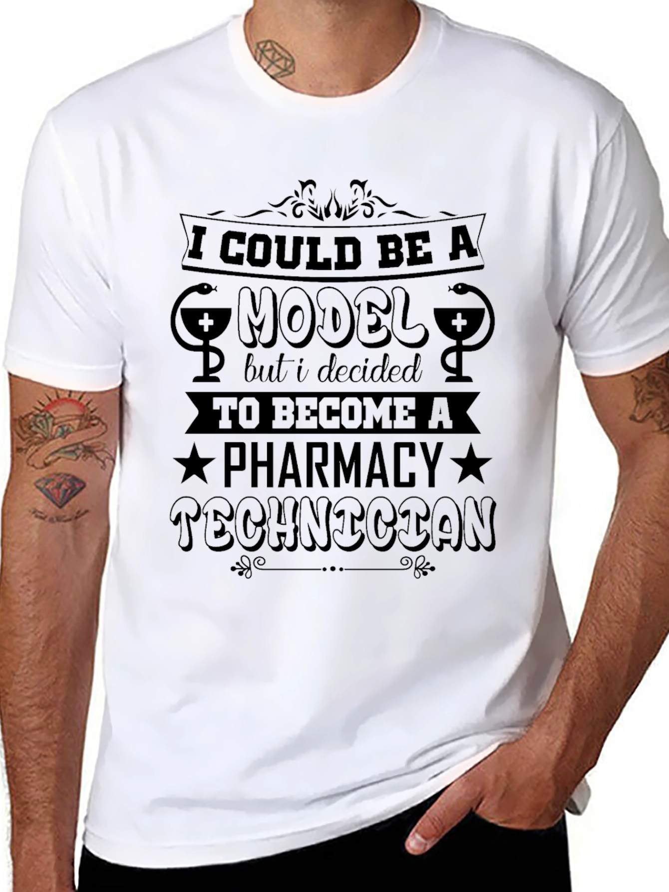 Pharmacy Technician T-Shirt: Model Funny Gift