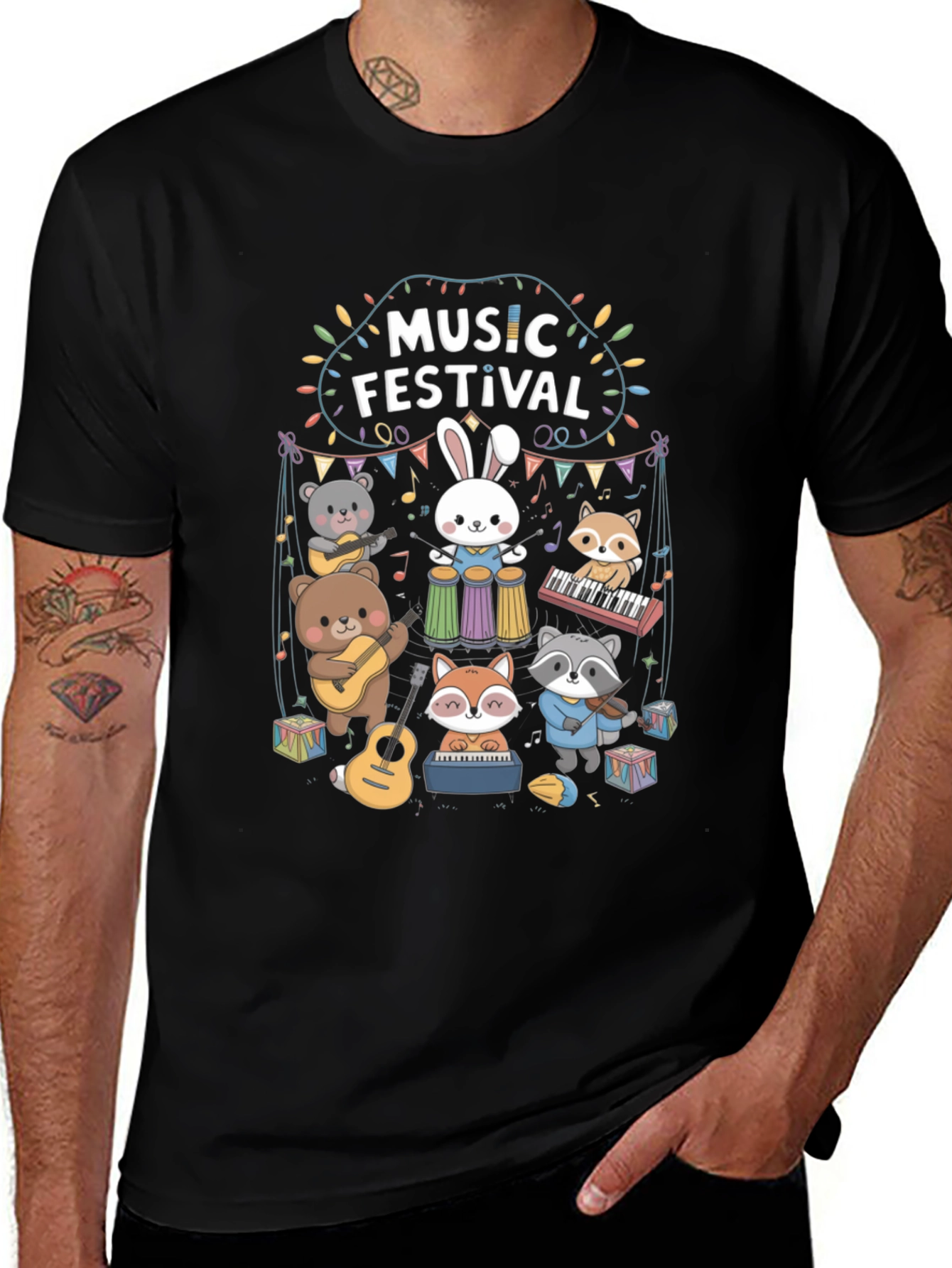 Music Festival Crew Neck T-shirt