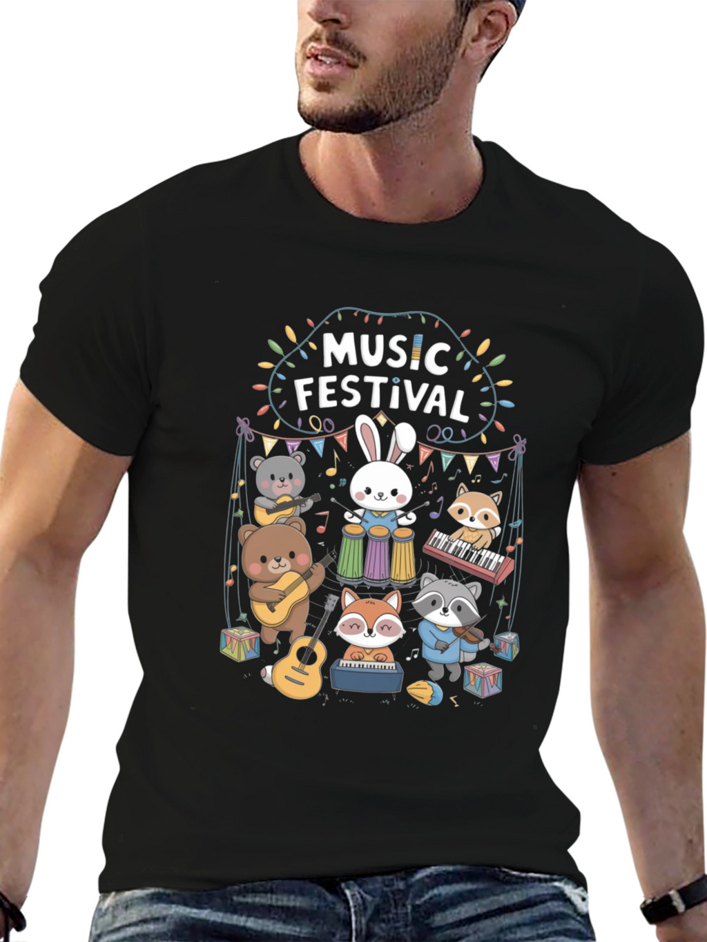 Music Festival Crew Neck T-shirt