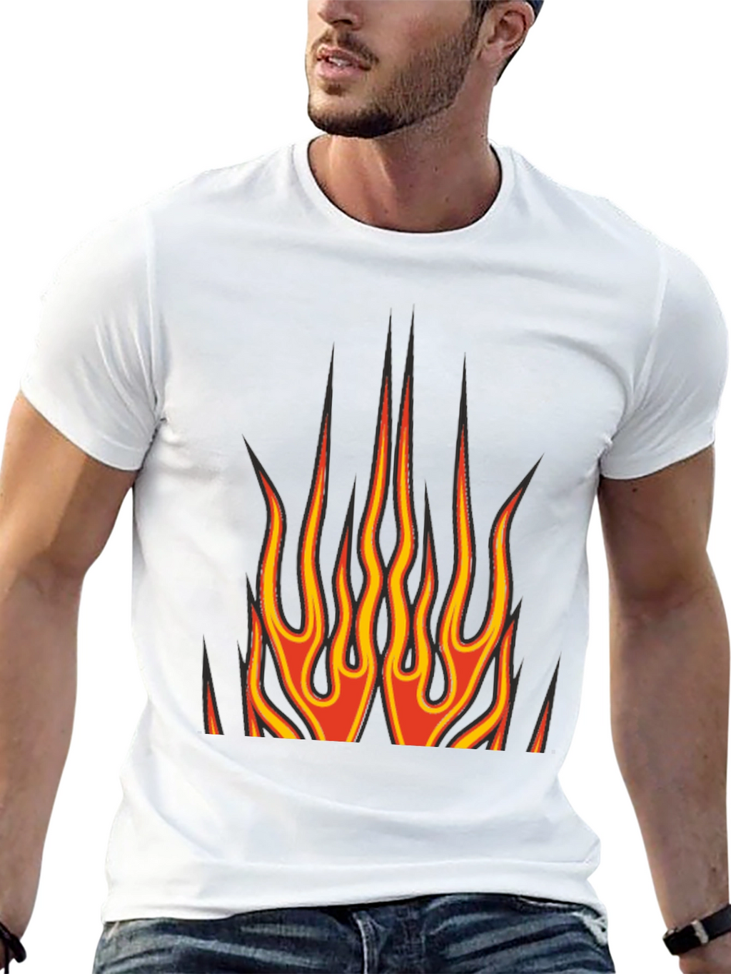 Flame Graphic T-Shirt - Bold Design